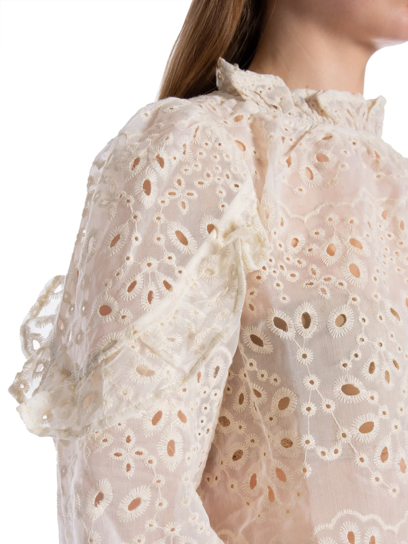 NEO NOIR BLOUSE NADIRA EMBROIDERY IVORY