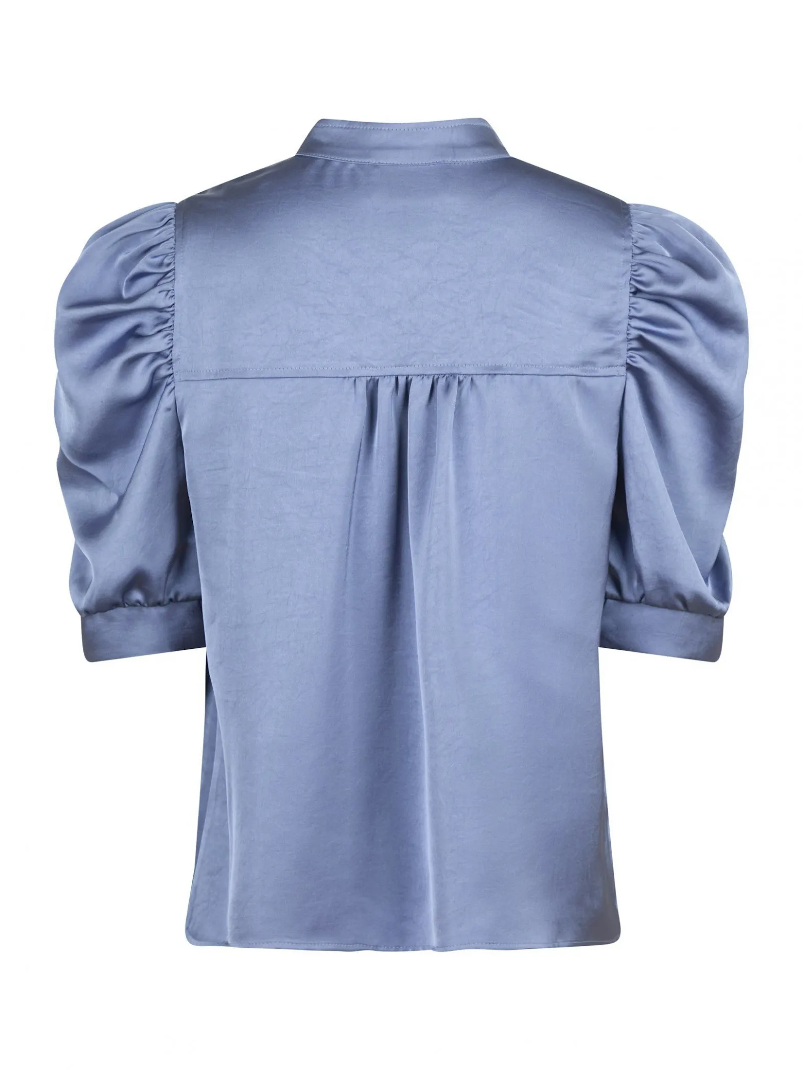 NEO NOIR BLOUSE ROELLA HEAVY SATEEN SMOKE BLUE