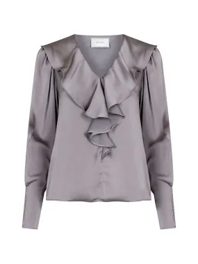 NEO NOIR BLOUSE SANDIE SATEEN GREY