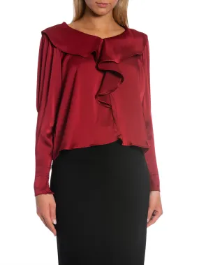 NEO NOIR BLOUSE SANDIE SATEEN WINE