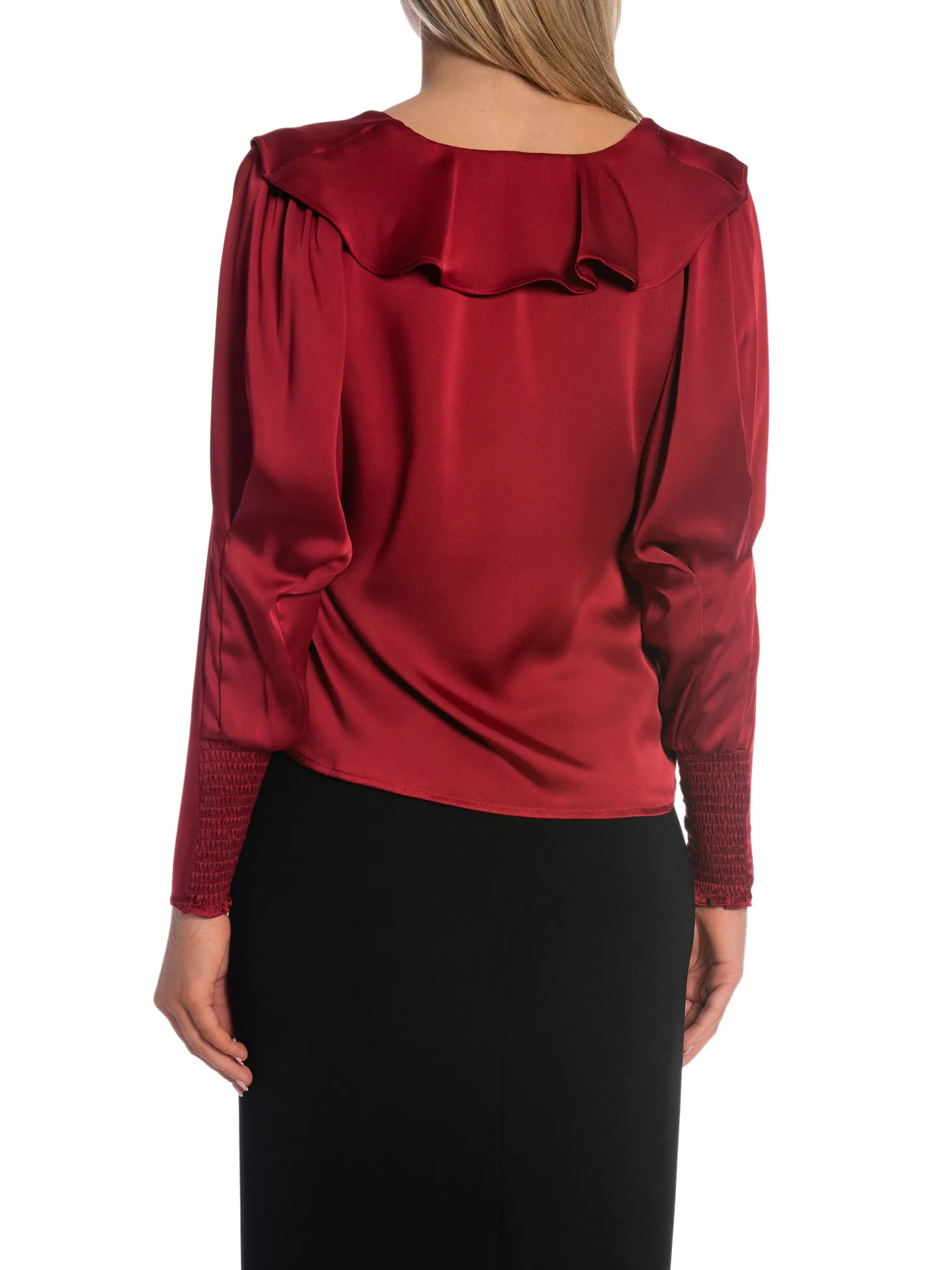 NEO NOIR BLOUSE SANDIE SATEEN WINE