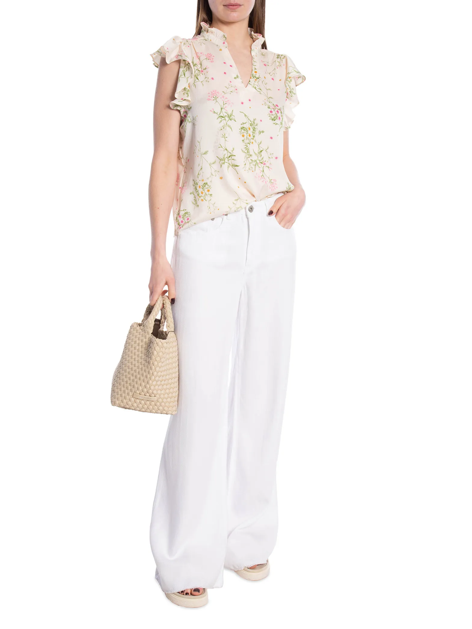 NEO NOIR BLOUSE STELLA FLOWER FIELD OFF WHITE