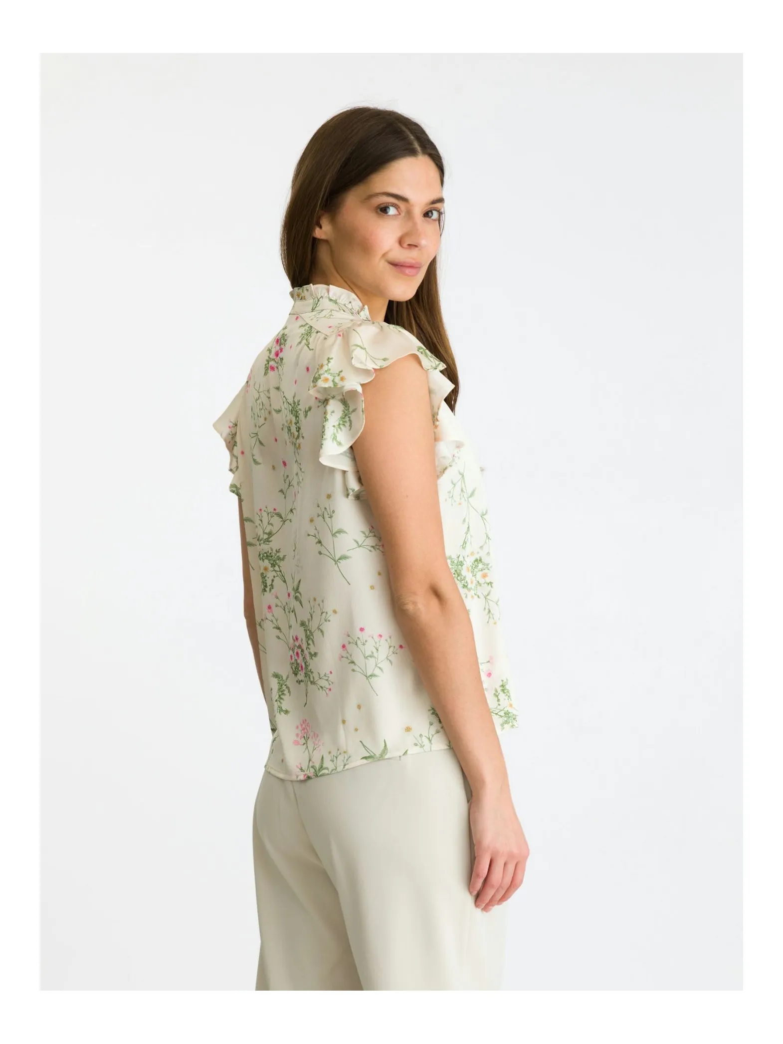 NEO NOIR BLOUSE STELLA FLOWER FIELD OFF WHITE