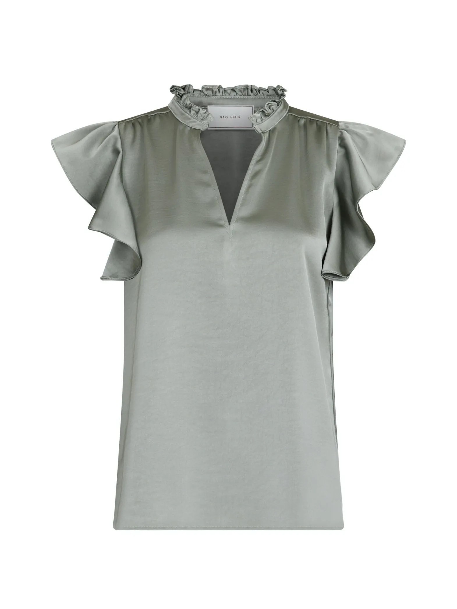 NEO NOIR BLOUSE STELLA  SMOKE GREEN