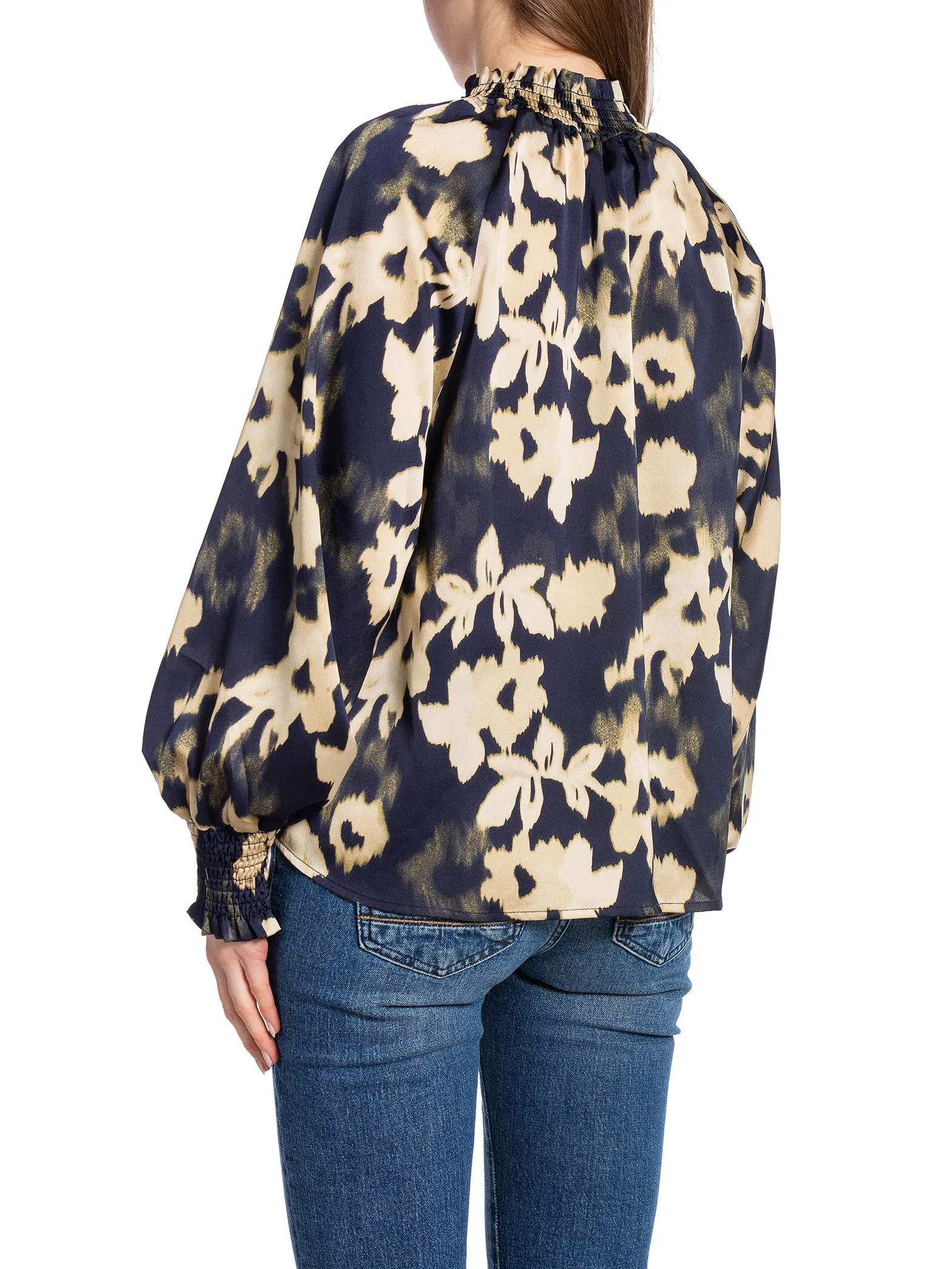 NEO NOIR BLOUSE STONE FDED FALL DARK NAVY