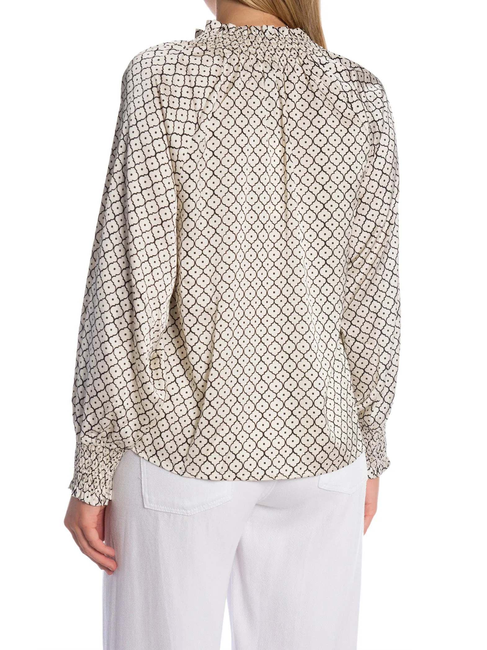 NEO NOIR BLOUSE STONE MOROCCAN TILE IVORY