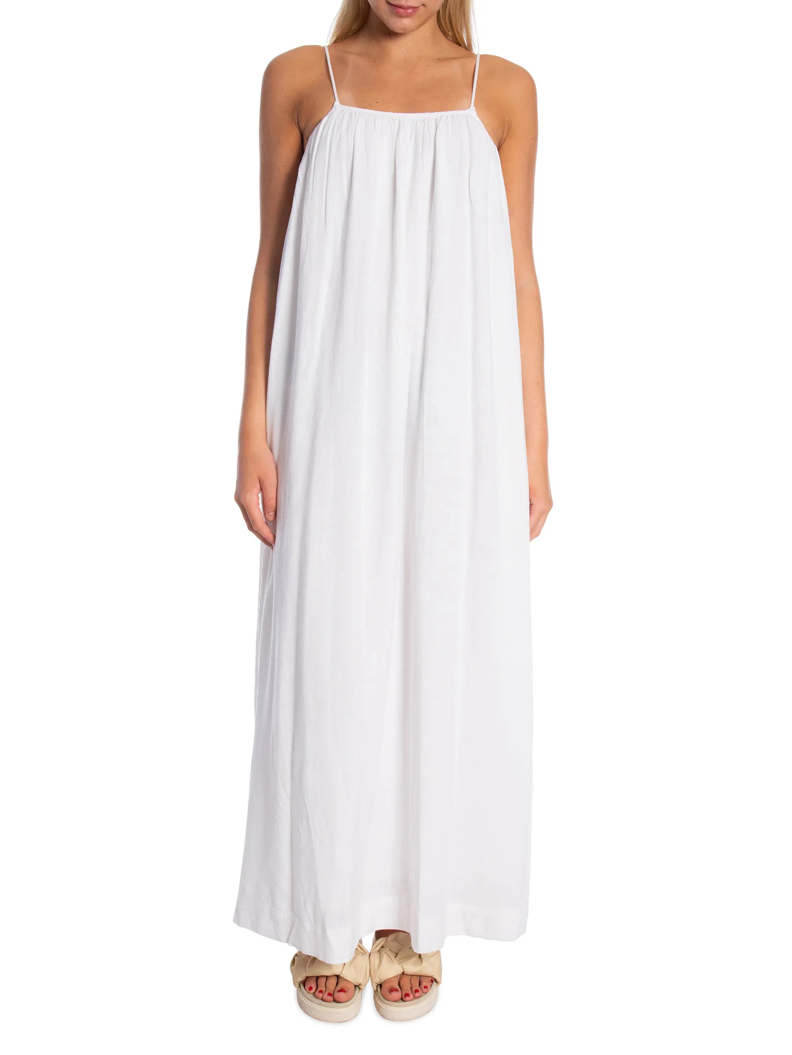 NEO NOIR DRESS ALLIE SOFT LINEN WHITE