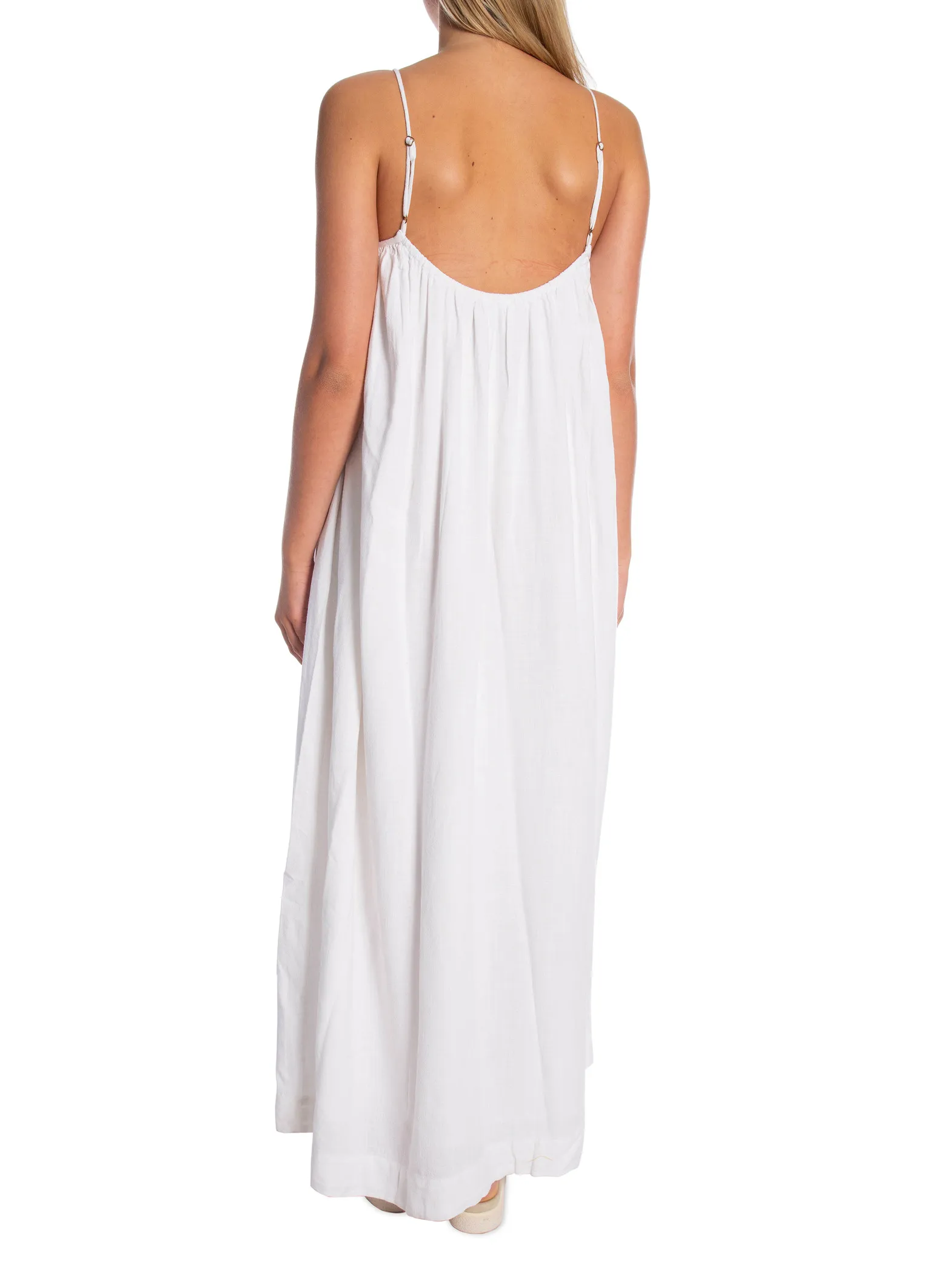 NEO NOIR DRESS ALLIE SOFT LINEN WHITE