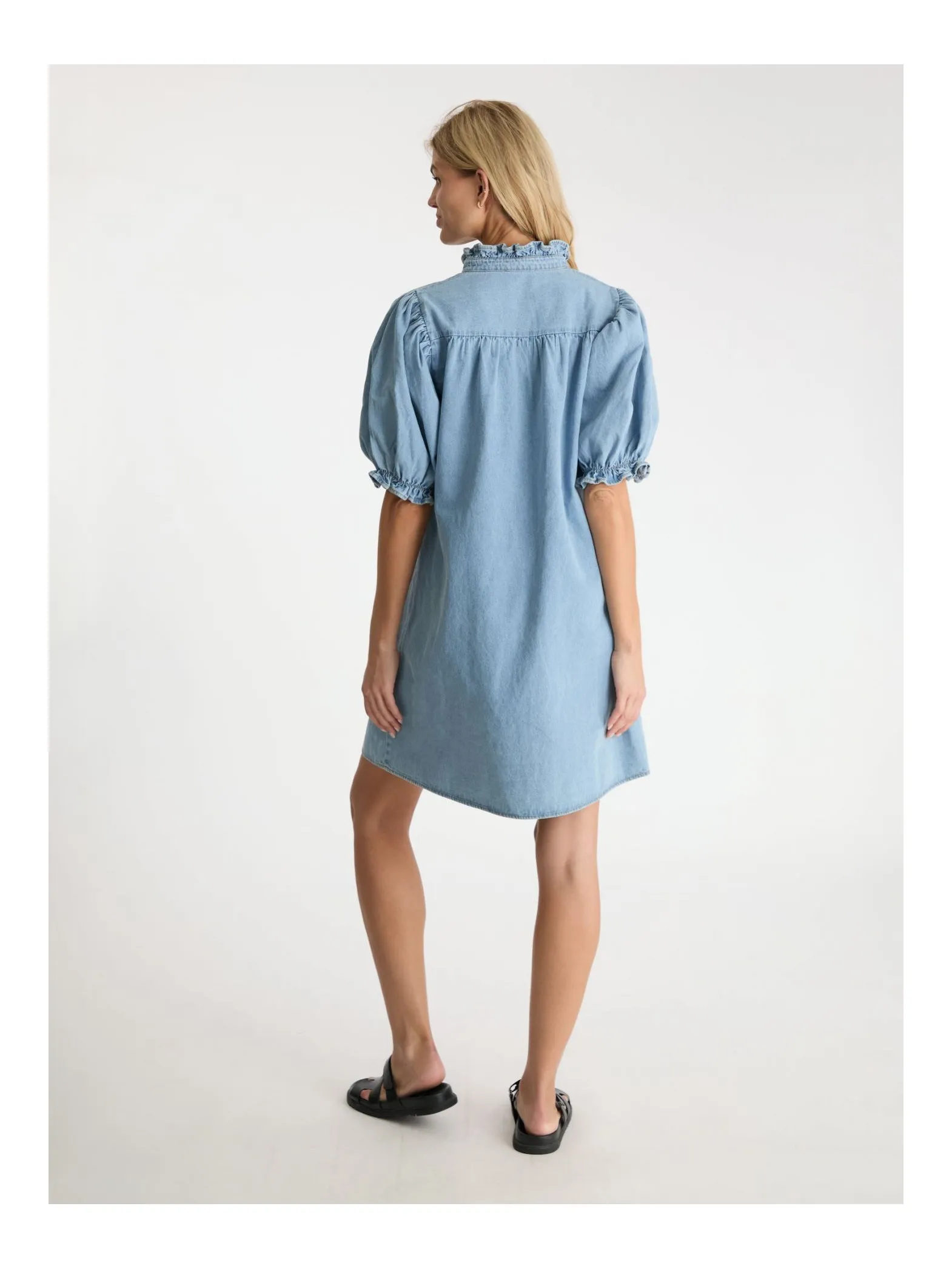 NEO NOIR DRESS ALMA DENIM STONEWASH