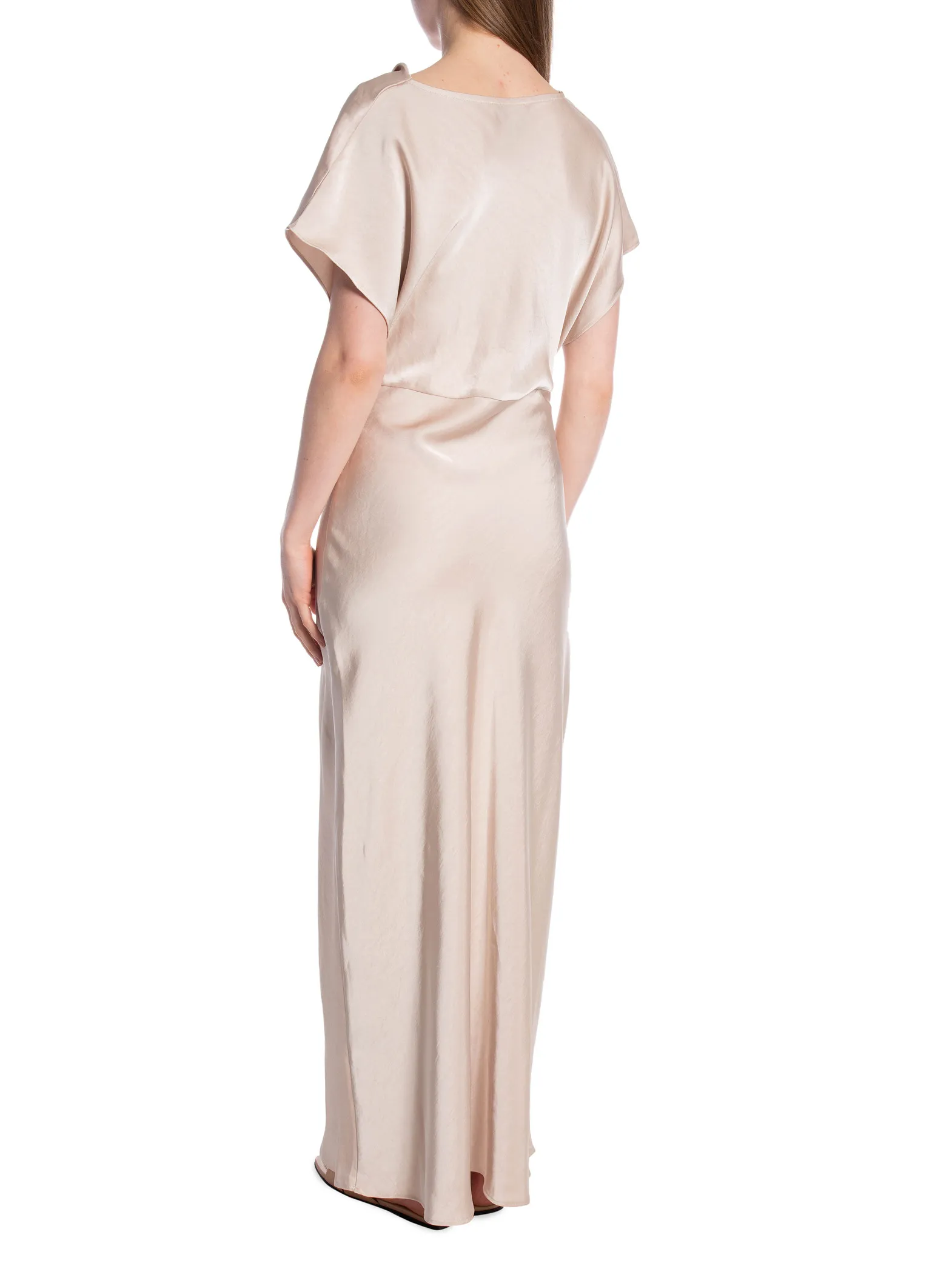 NEO NOIR DRESS ANDREA HEAVY SATEEN CHAMPAGNE