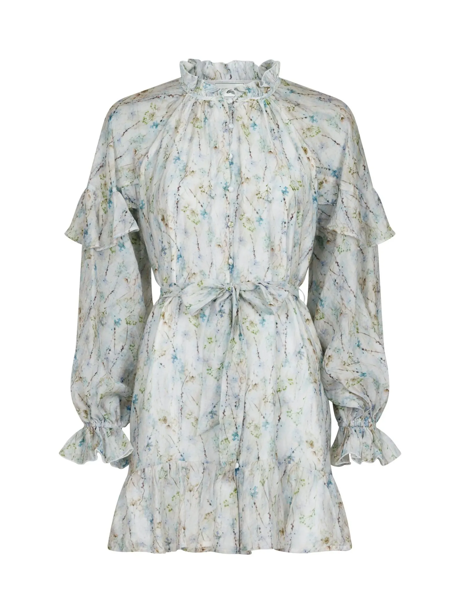 NEO NOIR DRESS ELARA WHISPERING BLOOMS LIGHT BLUE