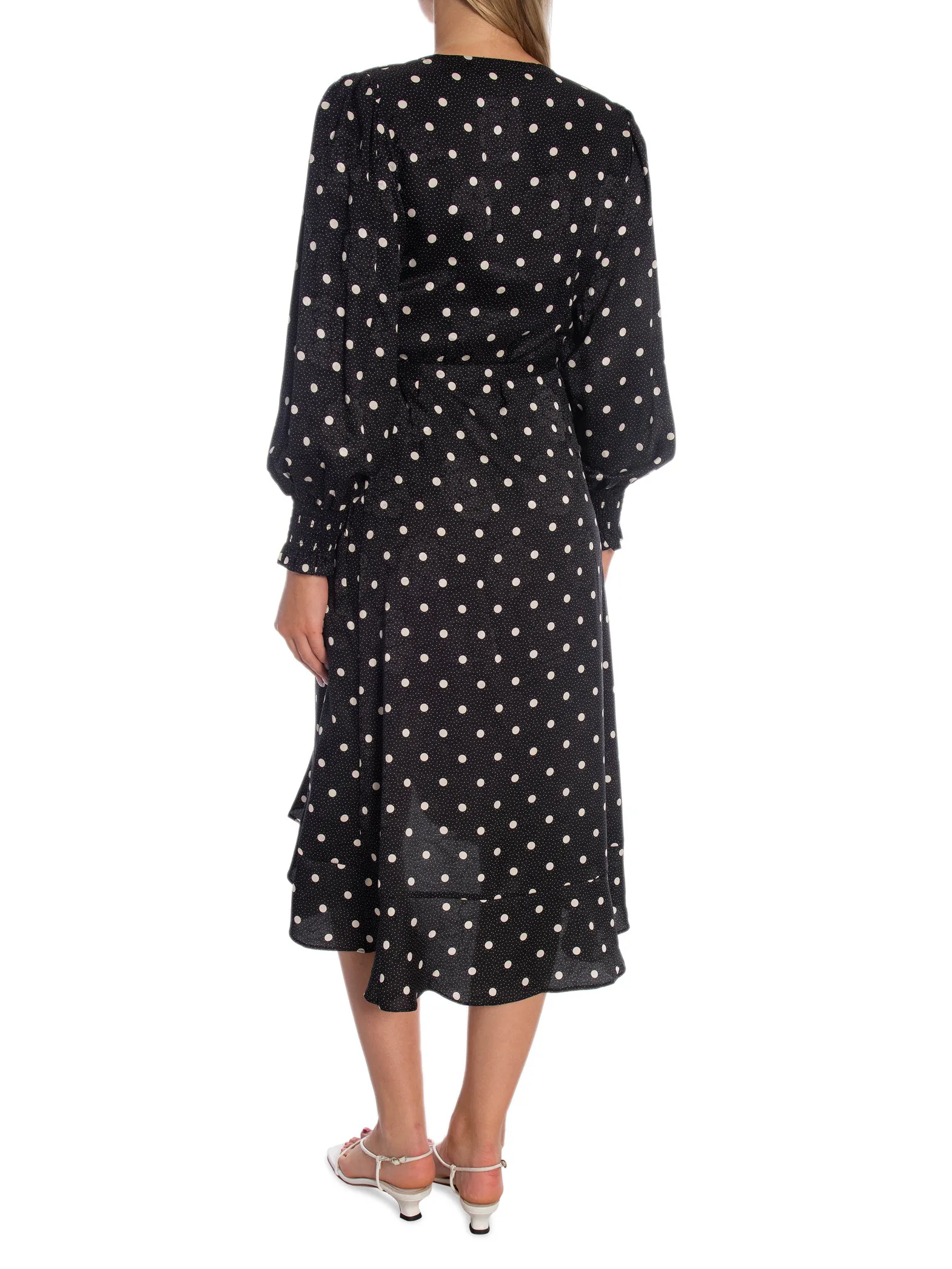 NEO NOIR DRESS EVA RETRO DOT BLACK