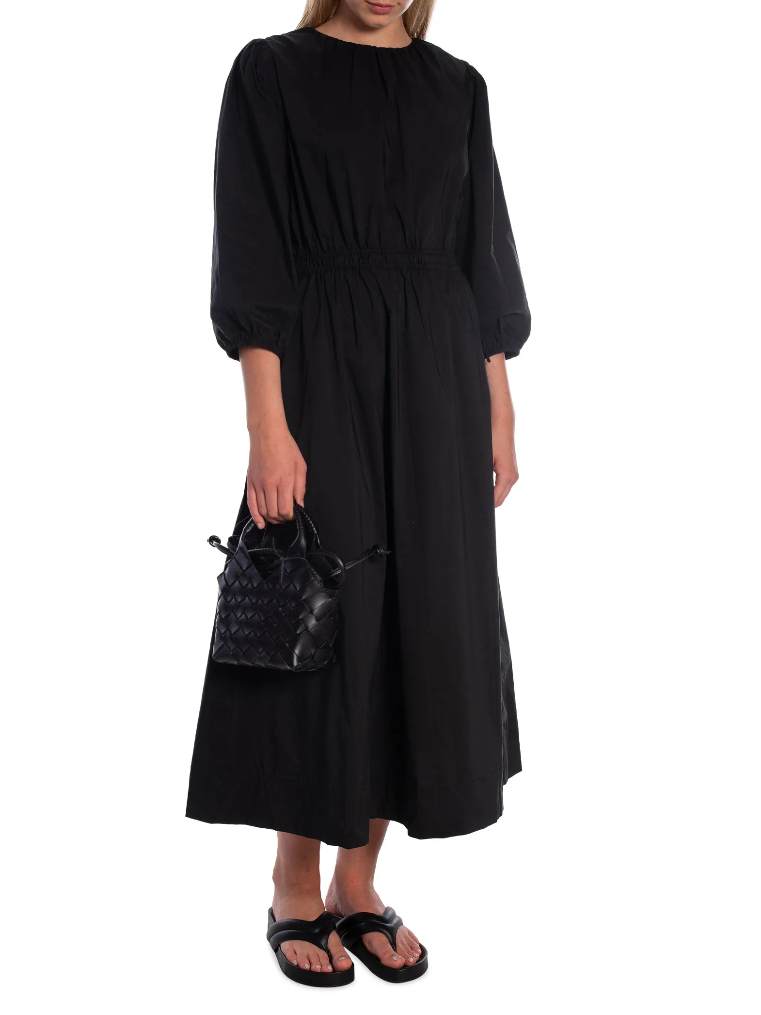 NEO NOIR DRESS EYMI POPLIN BLACK