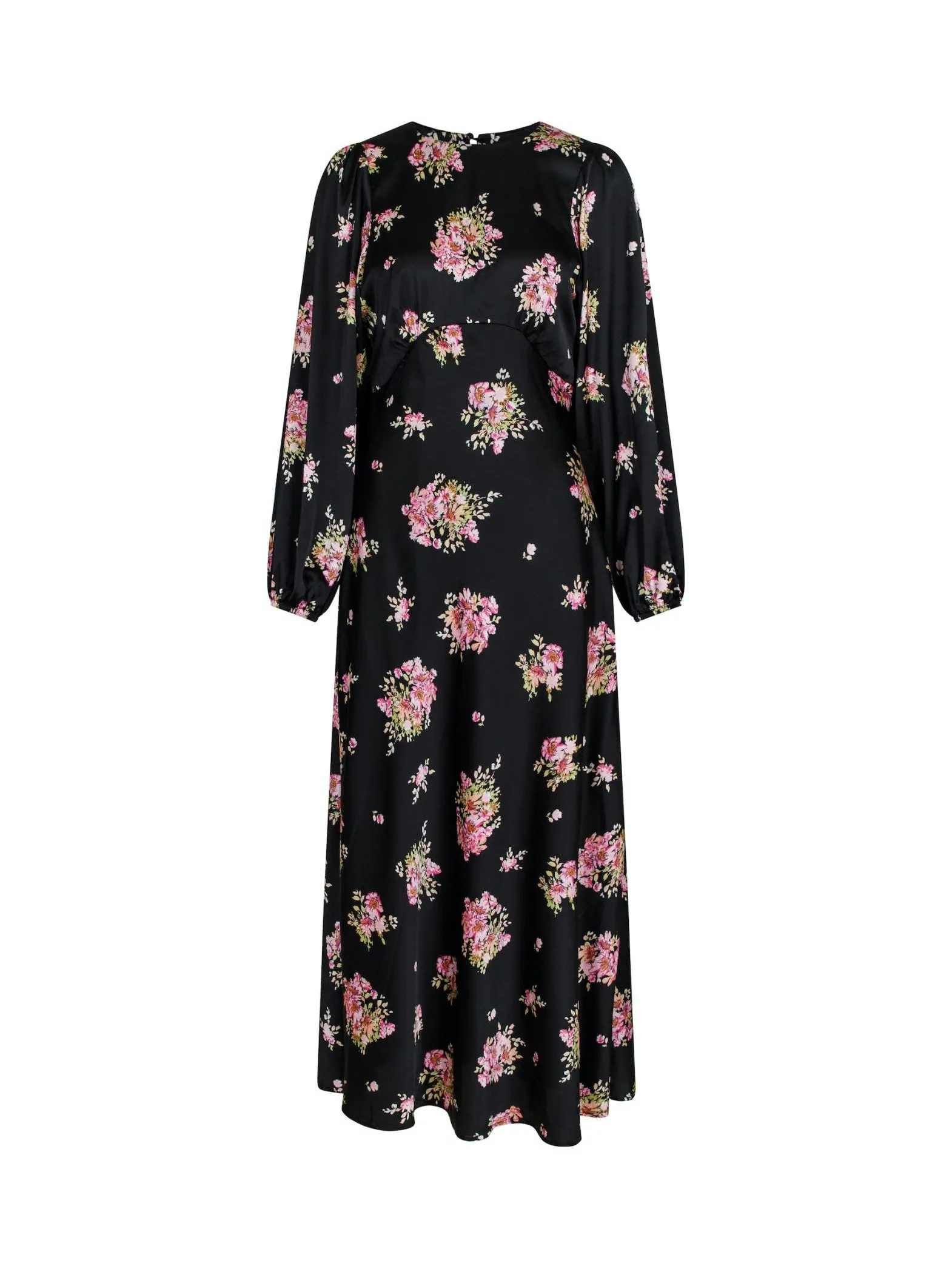 NEO NOIR DRESS ILBA FLOWER BUNCH BLACK