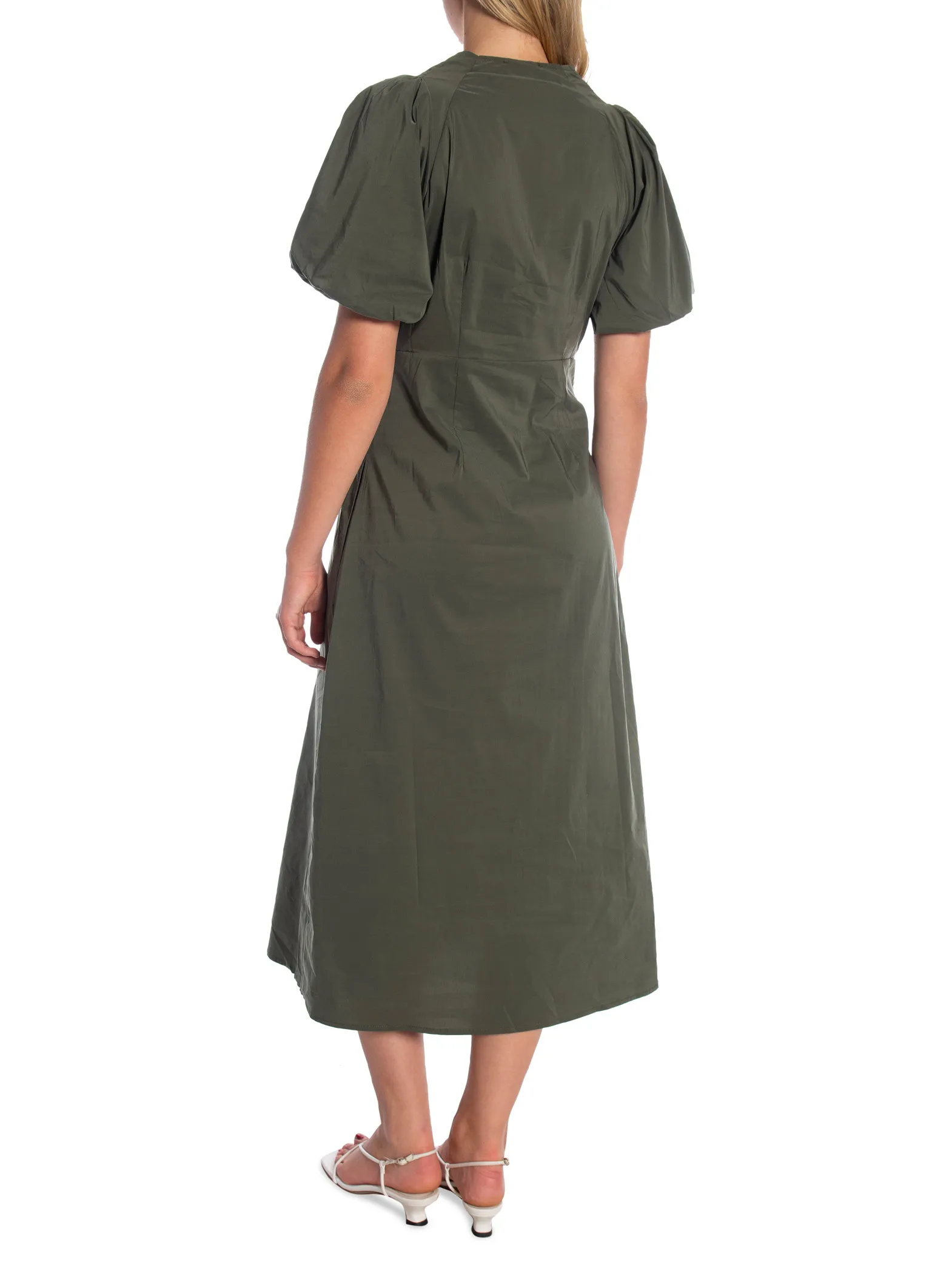 NEO NOIR DRESS ILLANA POPLIN ARMY