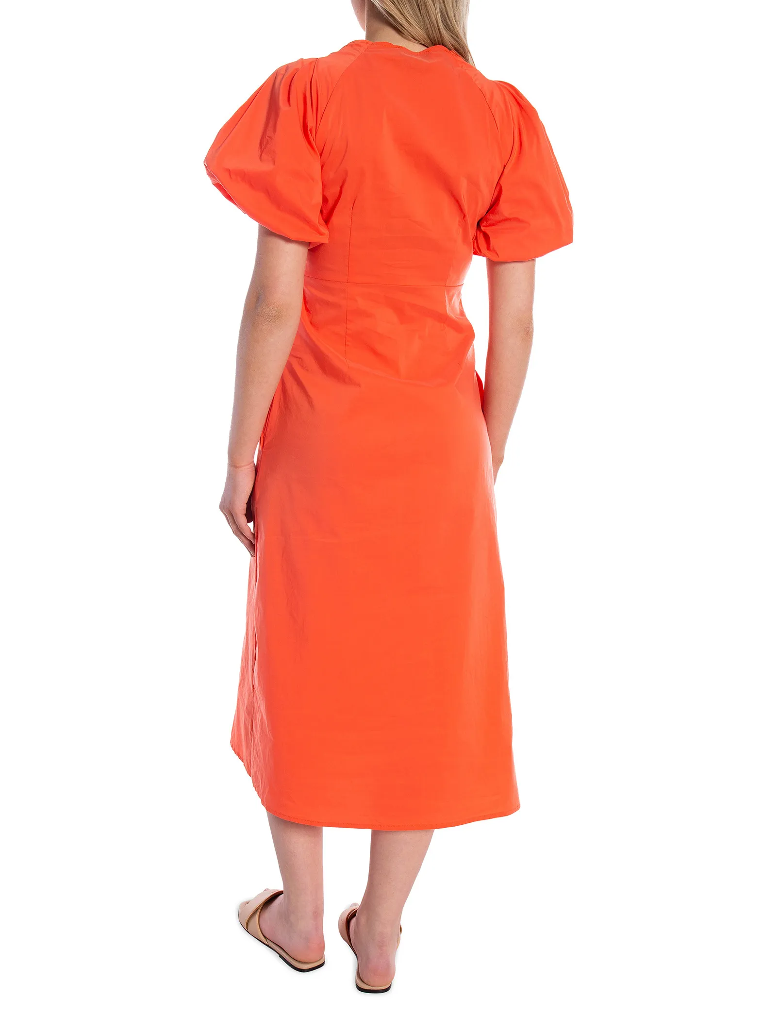 NEO NOIR DRESS ILLANA POPLIN CORAL