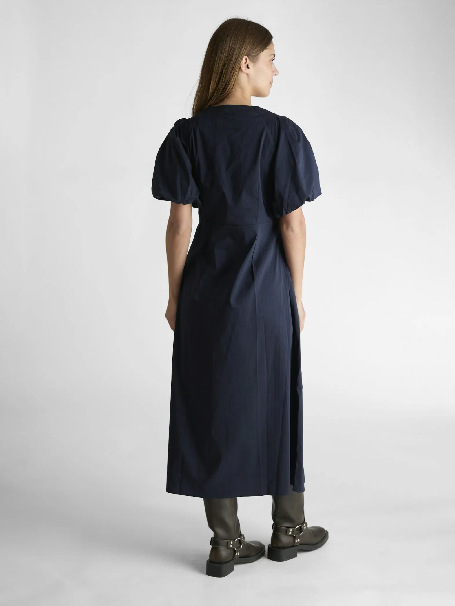 NEO NOIR DRESS ILLANA POPLIN NAVY