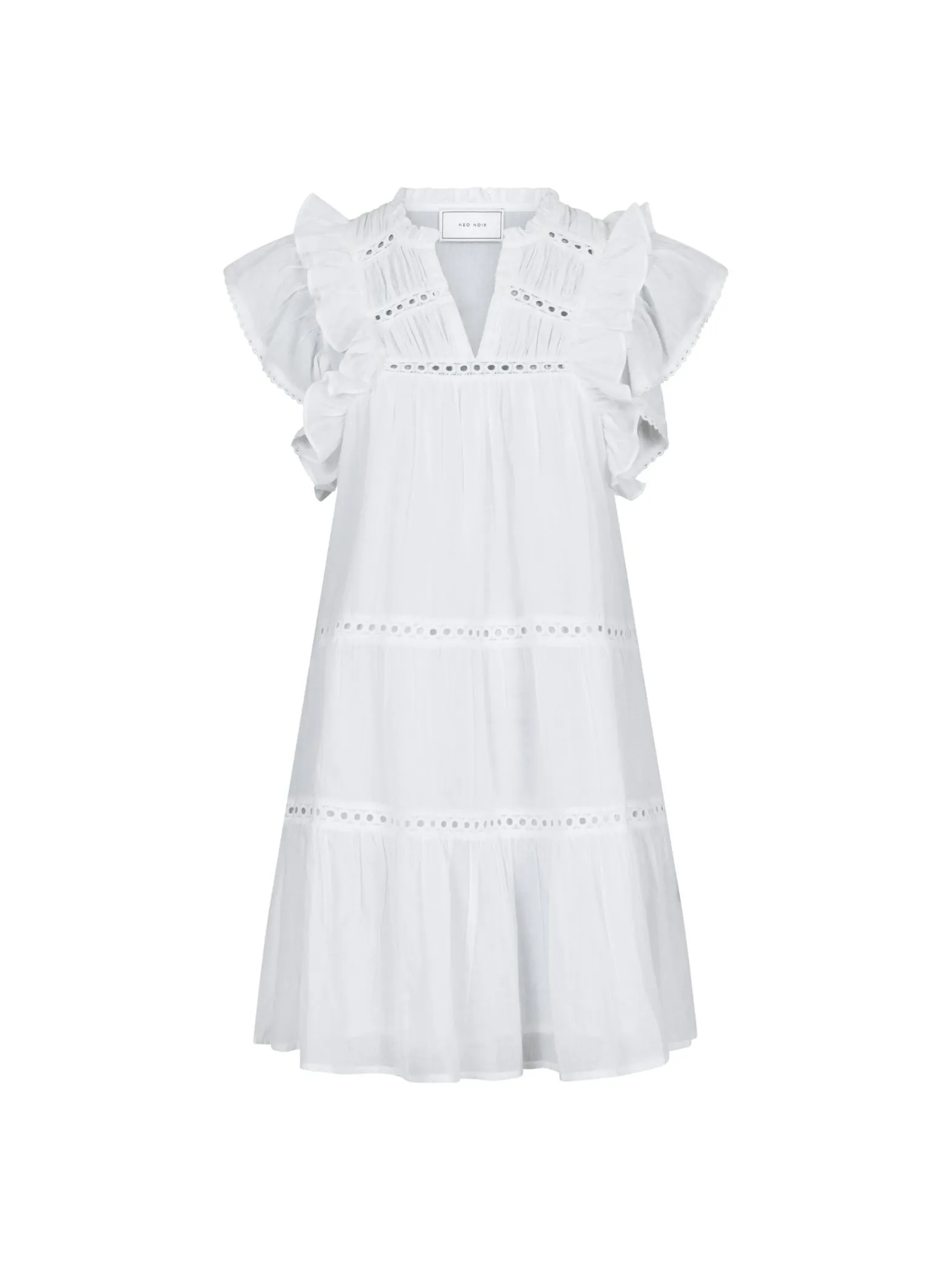 NEO NOIR DRESS JAMMA S VOILE WHITE