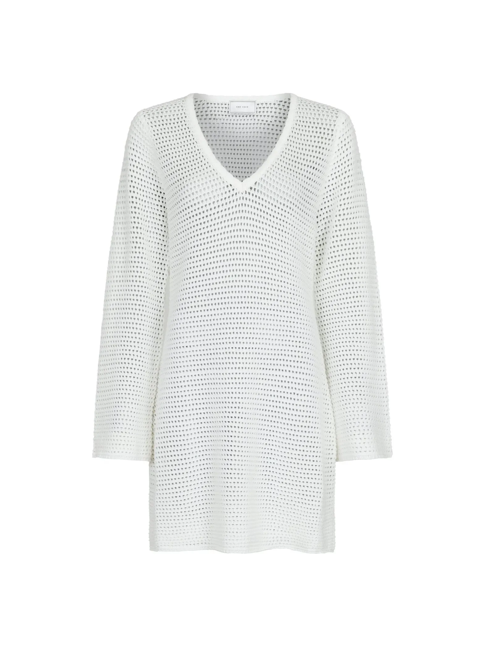 NEO NOIR DRESS JEANETT CROCHET OFF WHITE