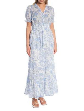 NEO NOIR DRESS KANZA ROSE FIELD LIGHT BLUE