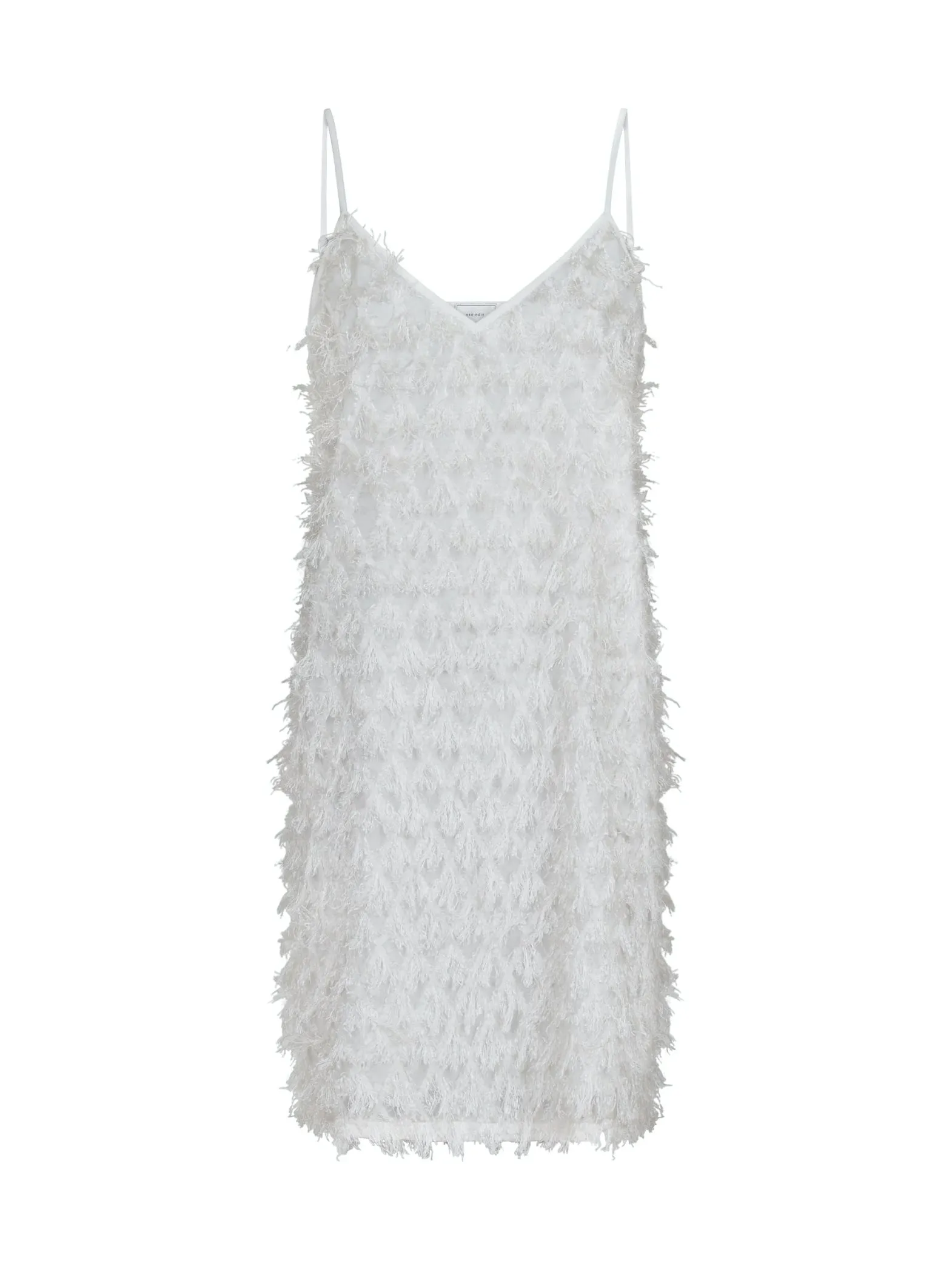 NEO NOIR DRESS LILJA FRINGE OFF WHITE