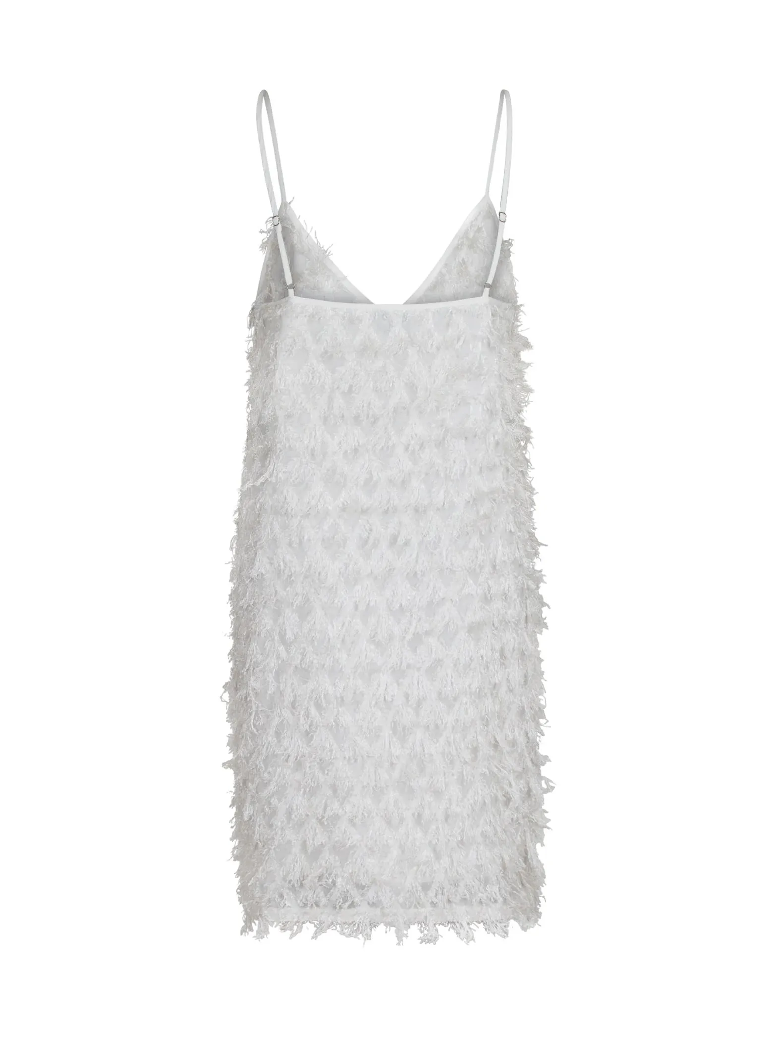 NEO NOIR DRESS LILJA FRINGE OFF WHITE