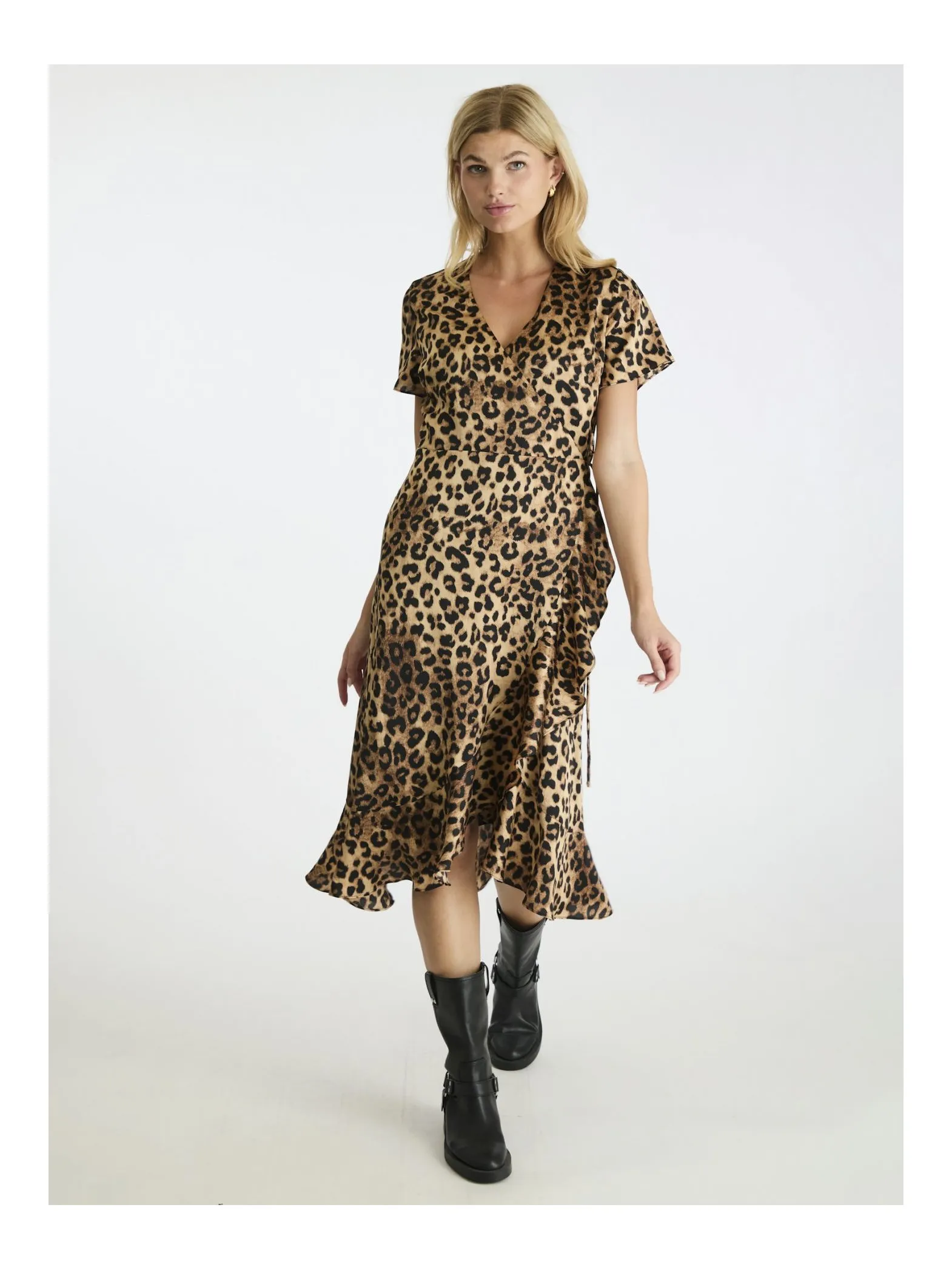 NEO NOIR DRESS MAGGA LEOPARD