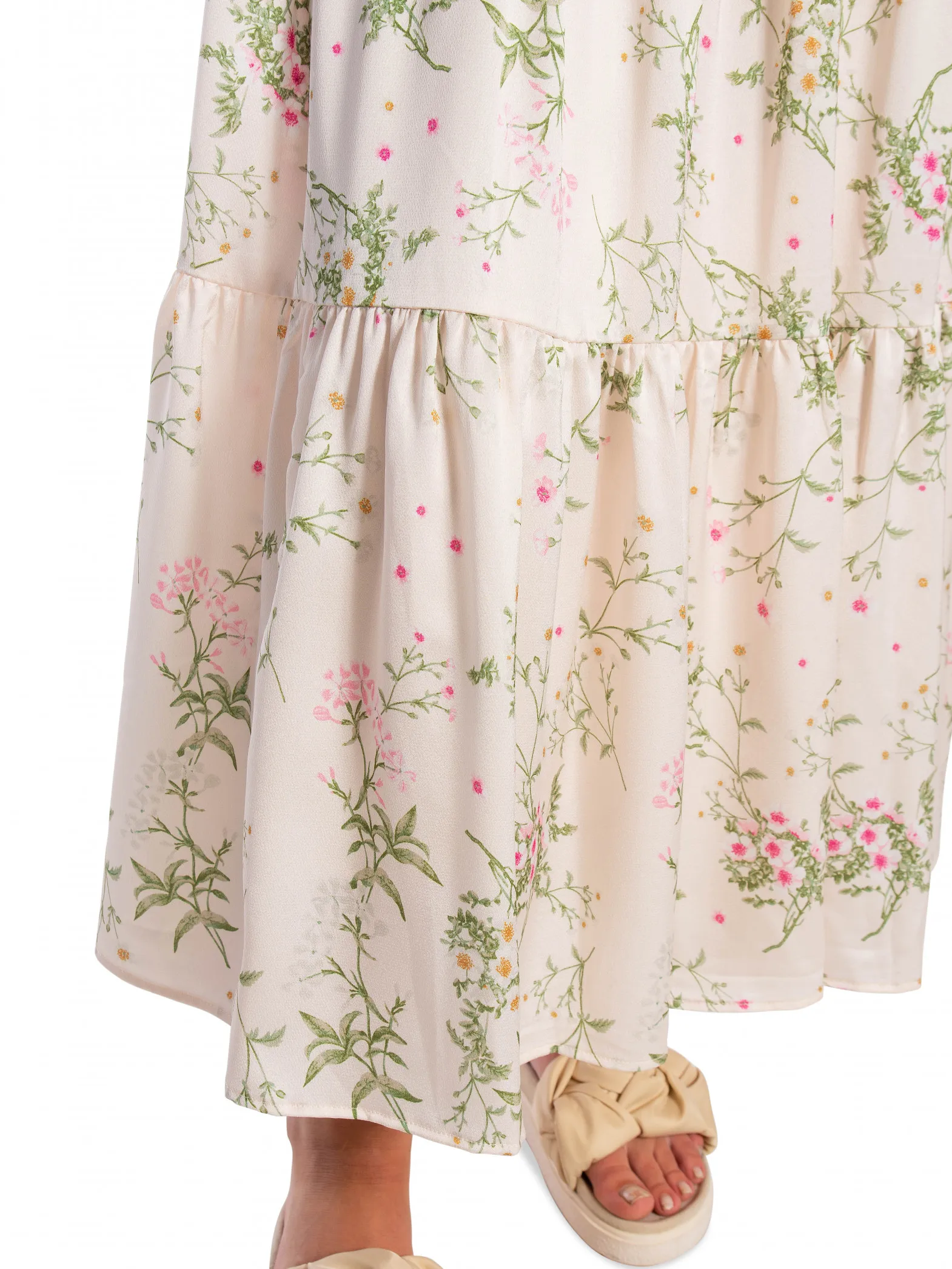 NEO NOIR DRESS MESSINA FLOWER FIELD OFF WHITE