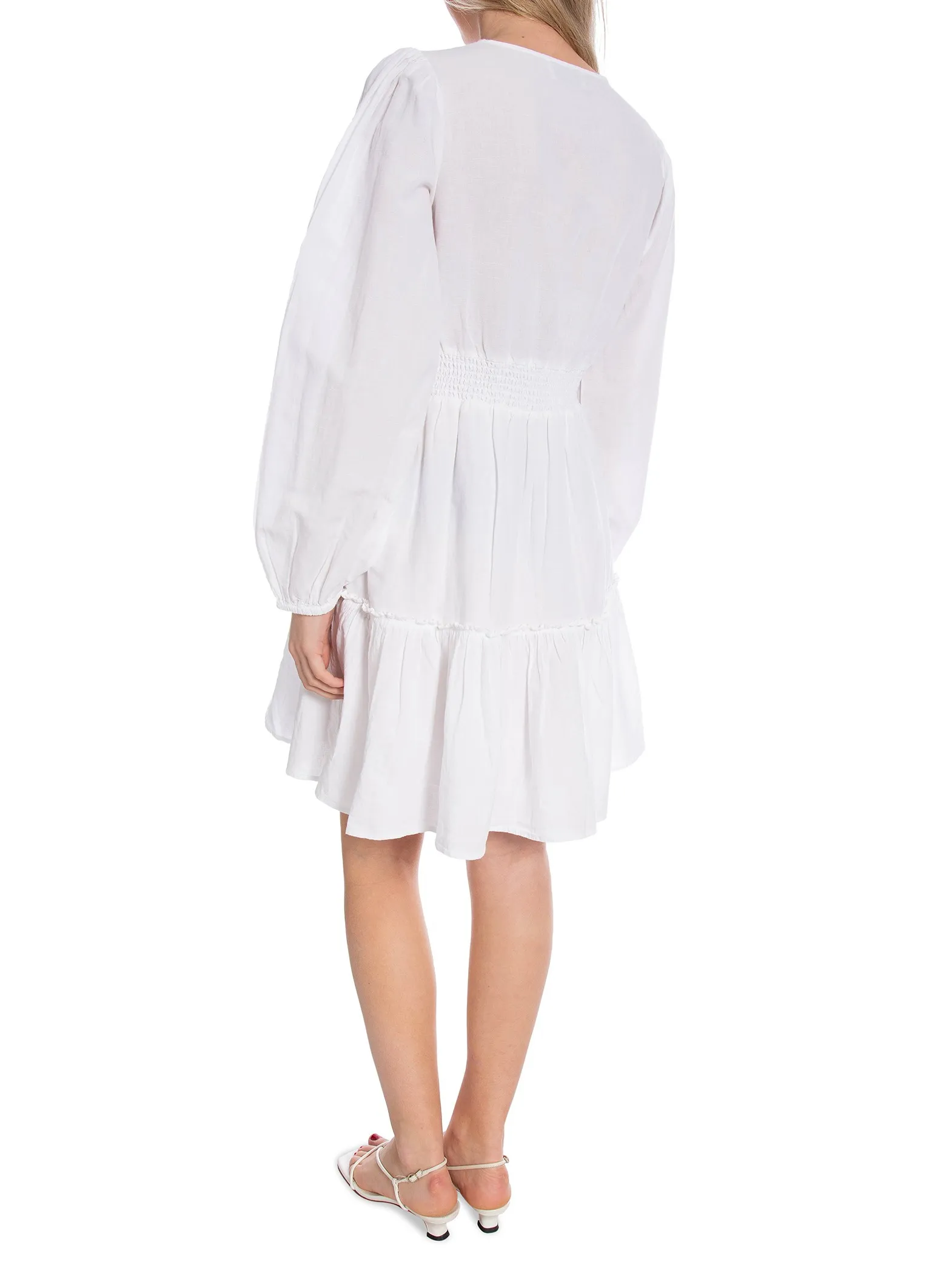 NEO NOIR DRESS RIHANA LINEN WHITE