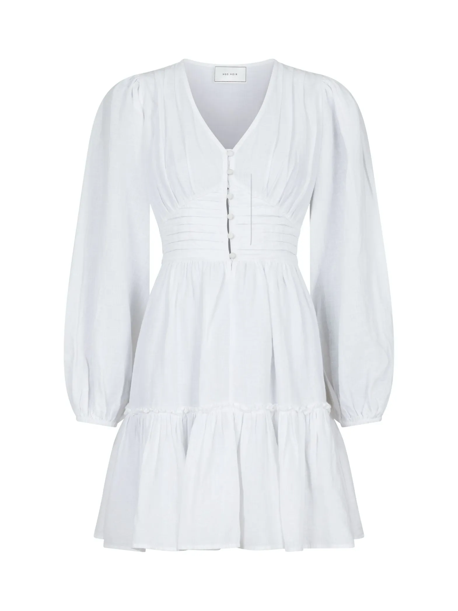 NEO NOIR DRESS RIHANA LINEN WHITE