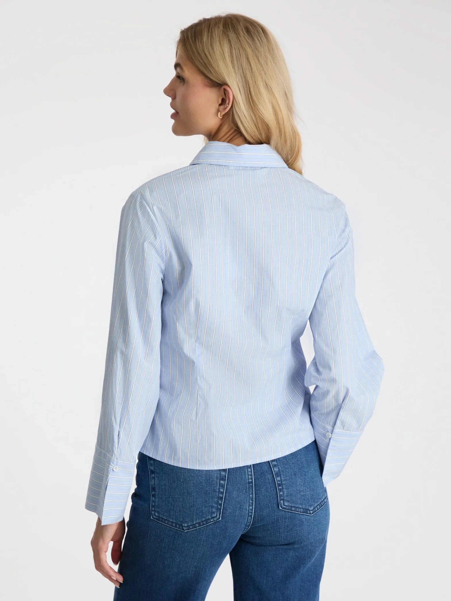 NEO NOIR SHIRT ROSA STRIPE LIGHT BLUE