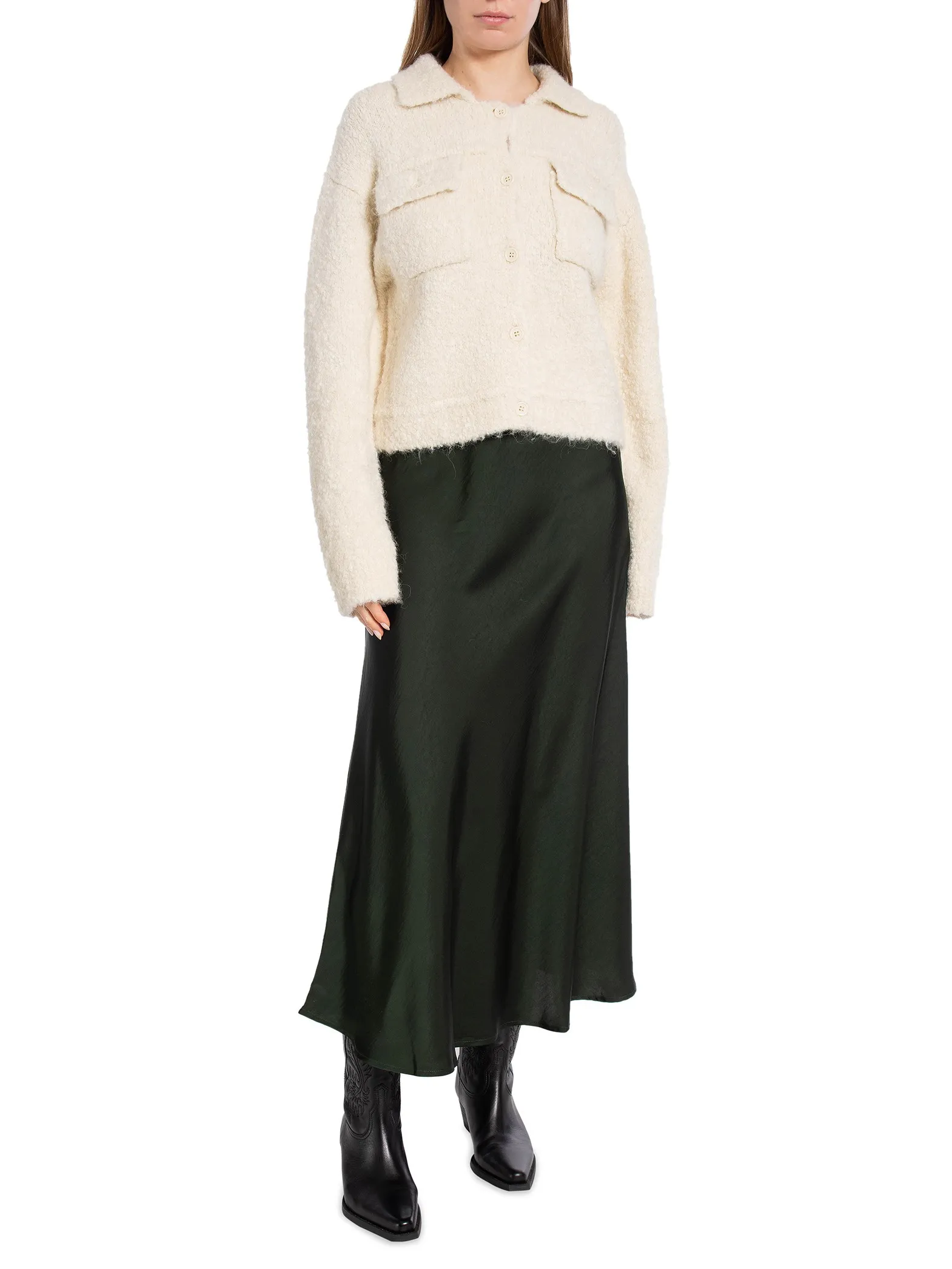 NEO NOIR SKIRT BOVARY DARK GREEN