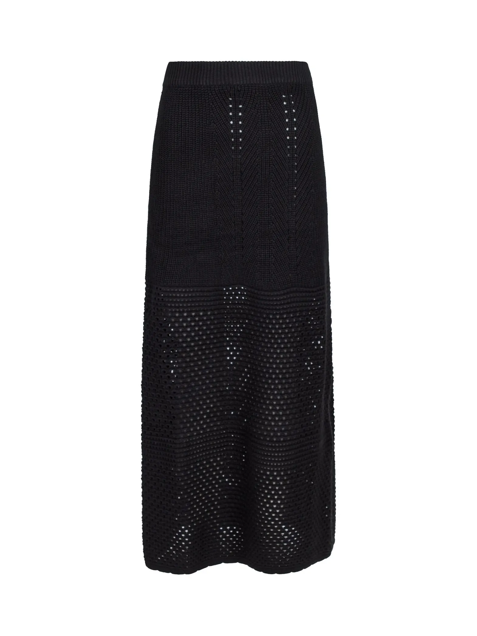 NEO NOIR SKIRT COMO CROCHET KNIT BLACK