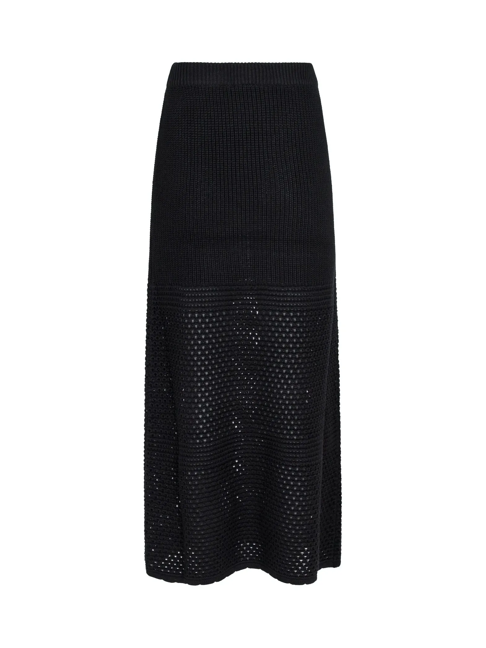 NEO NOIR SKIRT COMO CROCHET KNIT BLACK