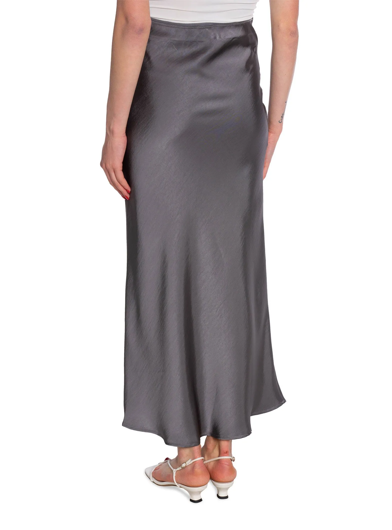 NEO NOIR SKIRT VICKY HEAVY SATEEN DARK GREY