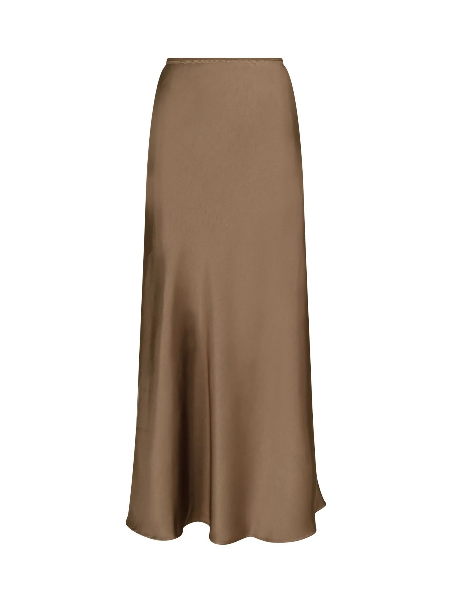 NEO NOIR SKIRT VICKY HEAVY SATEEN DARK TAUPE