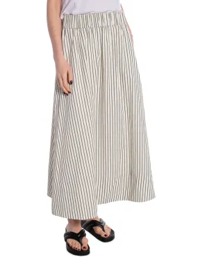 NEO NOIR SKIRT YARA LONG STRIPE CREME