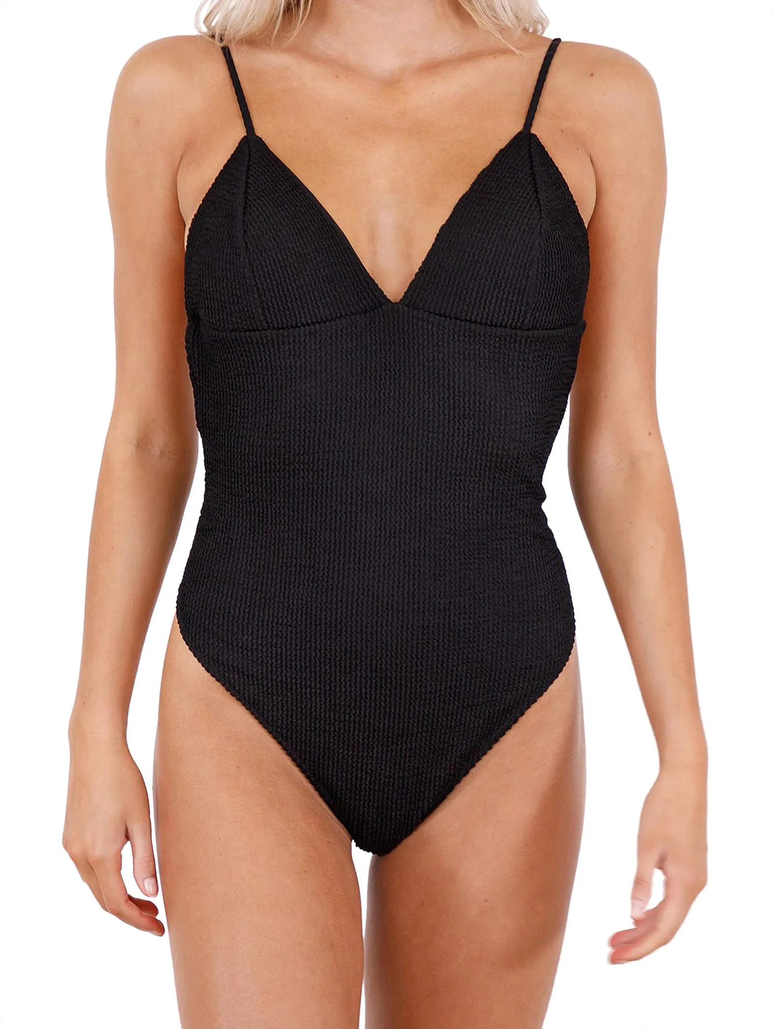 NEO NOIR SWIMSUIT SKIN SAND CREPE BLACK