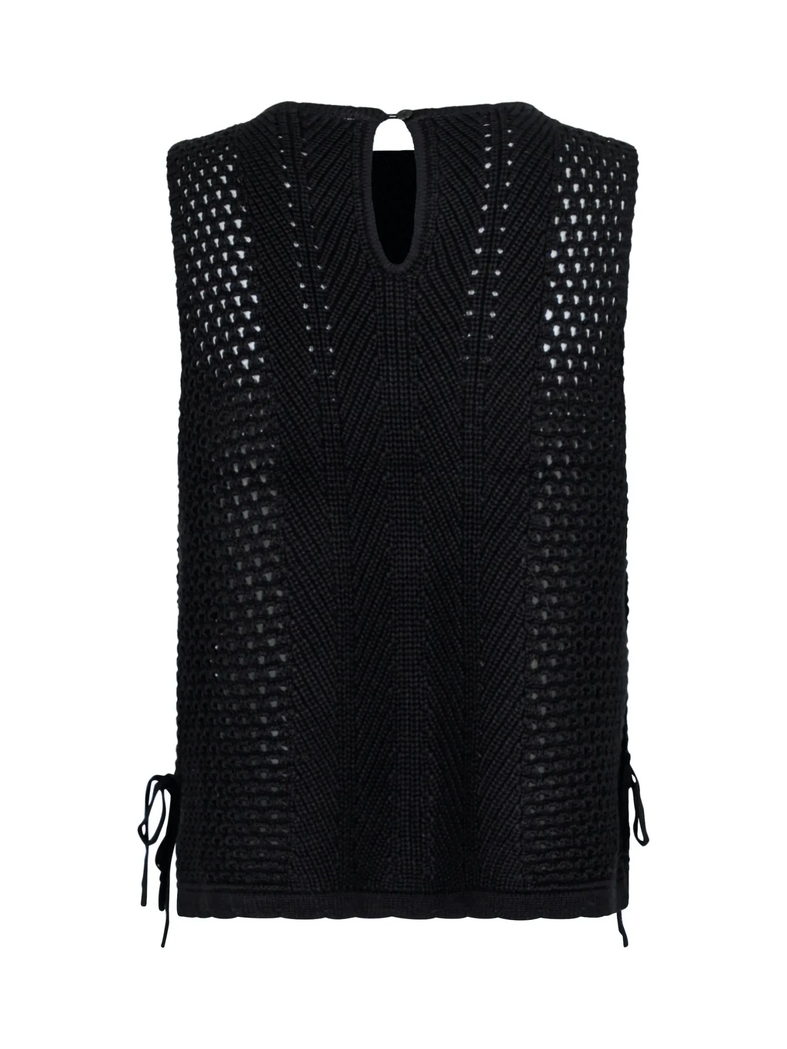 NEO NOIR TOP AZA CROCHET KNIT BLACK