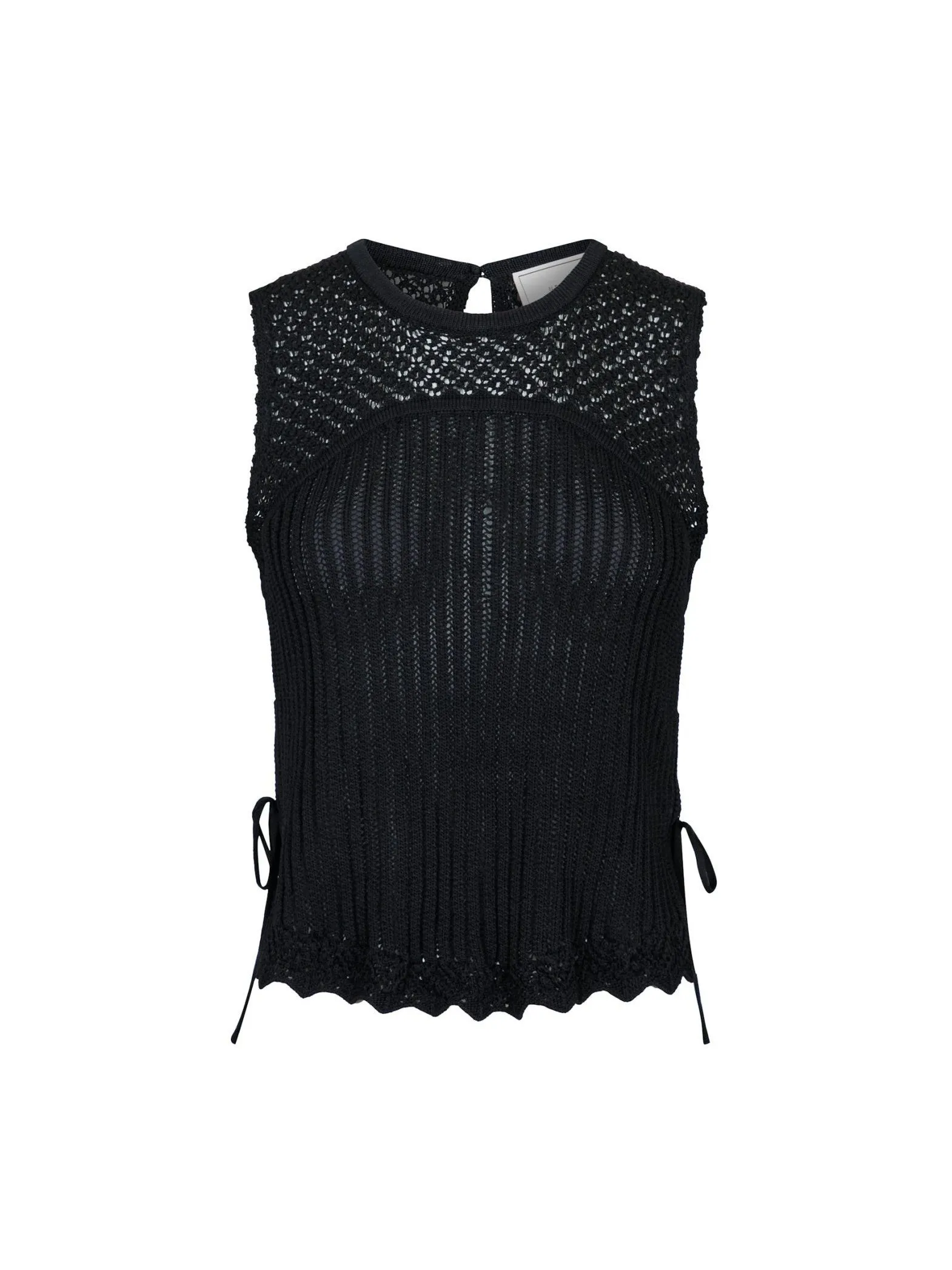 NEO NOIR TOP CORAL KNIT BLACK