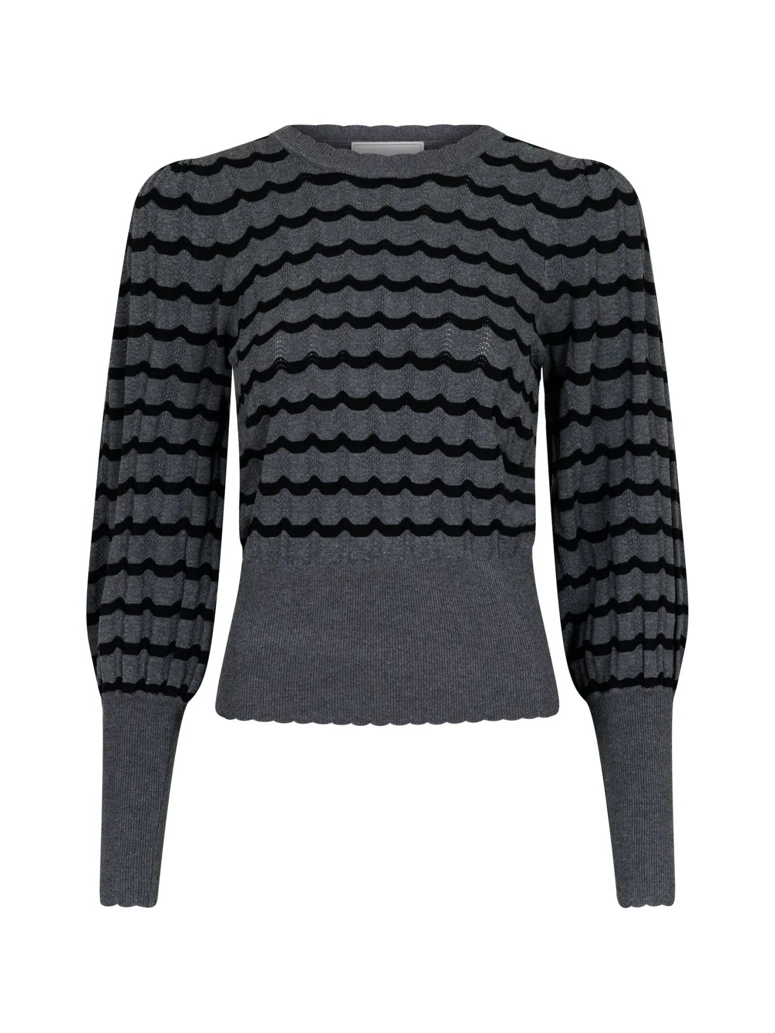 NEO NOIR TOP DARY STITCH KNIT DARK GREY