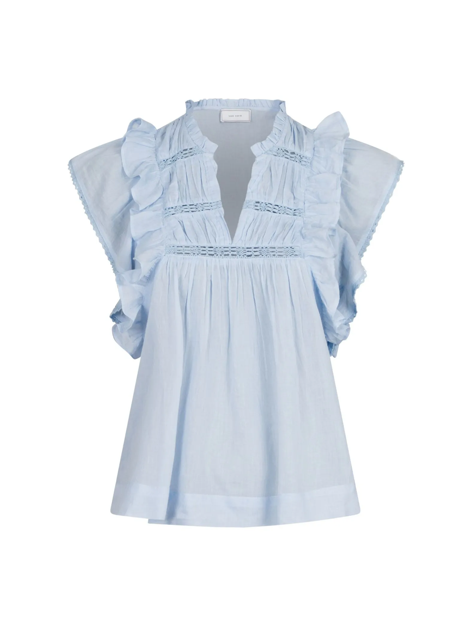 NEO NOIR TOP JAYLA S VOILE LIGHT BLUE