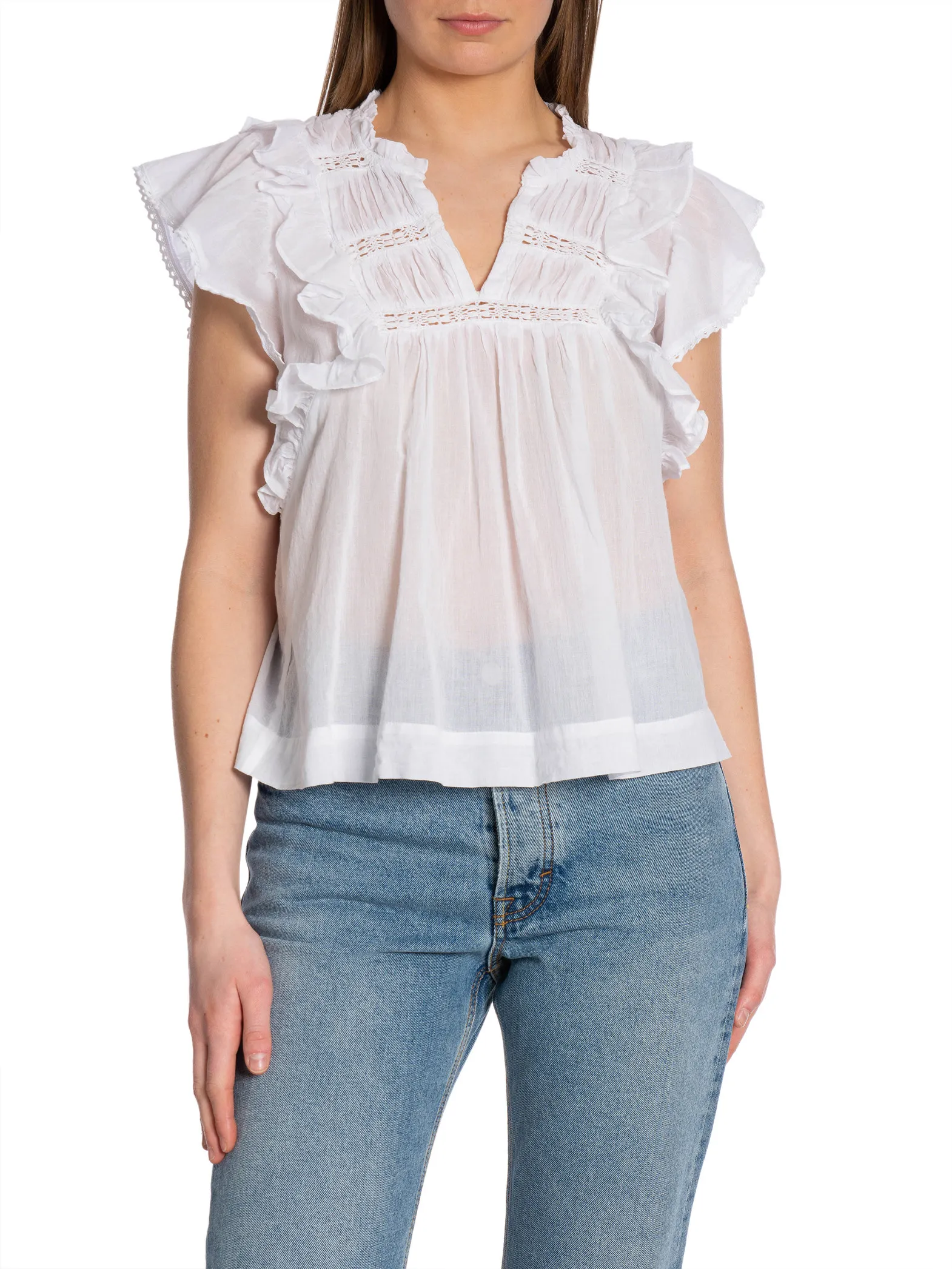 NEO NOIR TOP JAYLA S VOILE WHITE