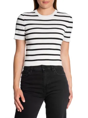 NEO NOIR TOP LEAH STRIPE OFF WHITE