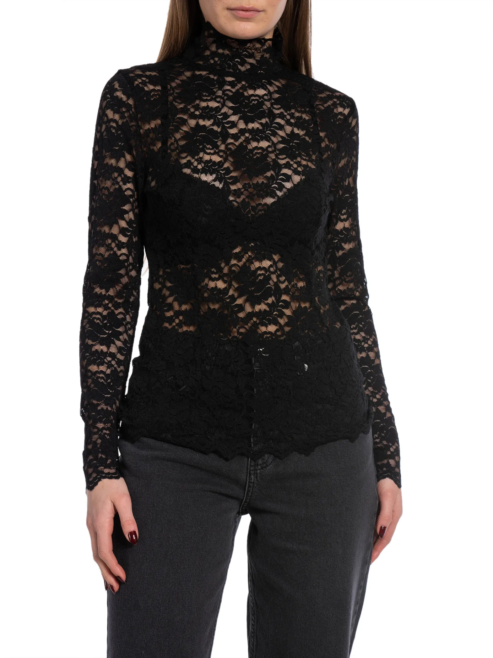 NEO NOIR TOP LIZA LACEFL BLACK