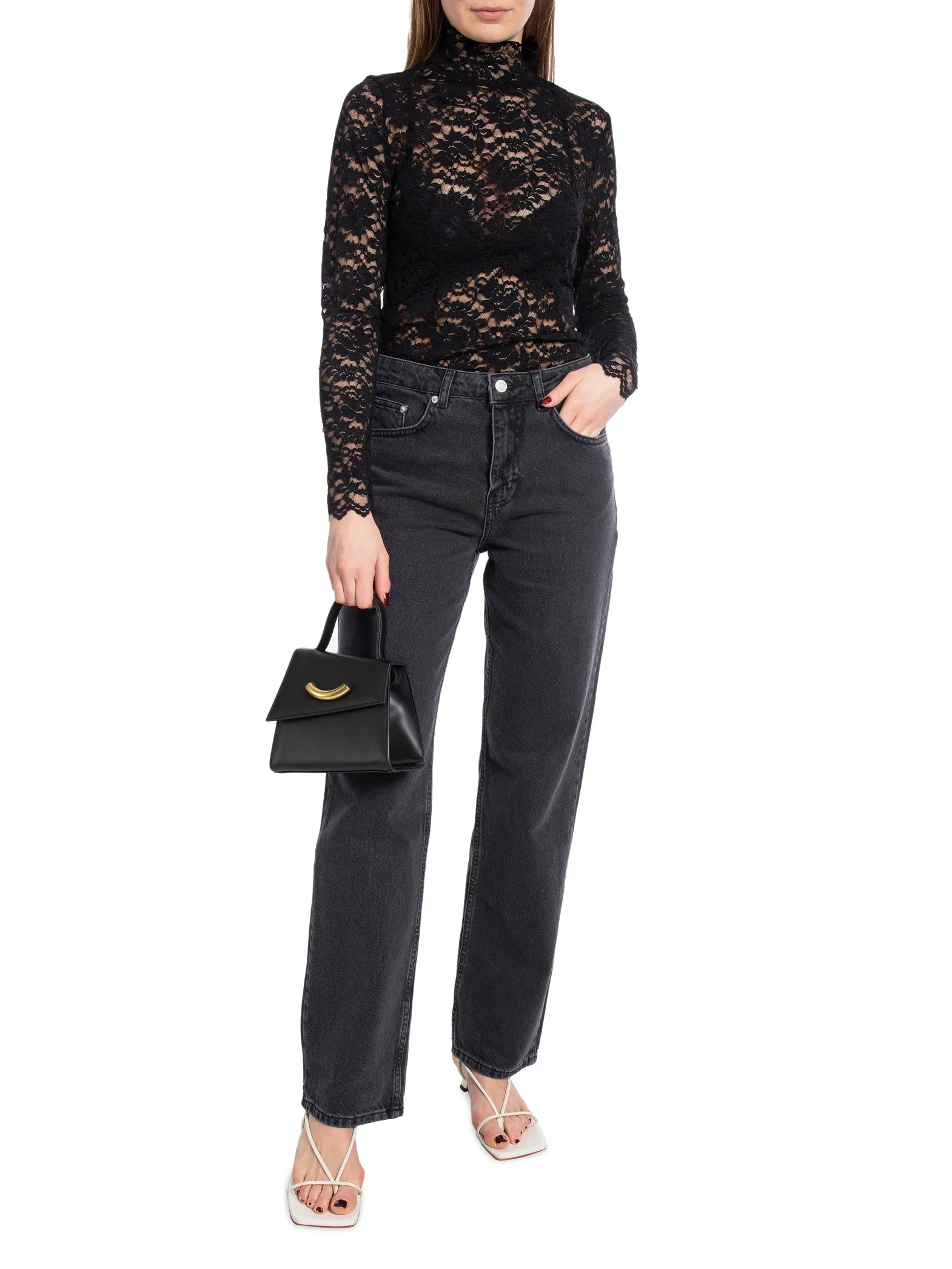 NEO NOIR TOP LIZA LACEFL BLACK