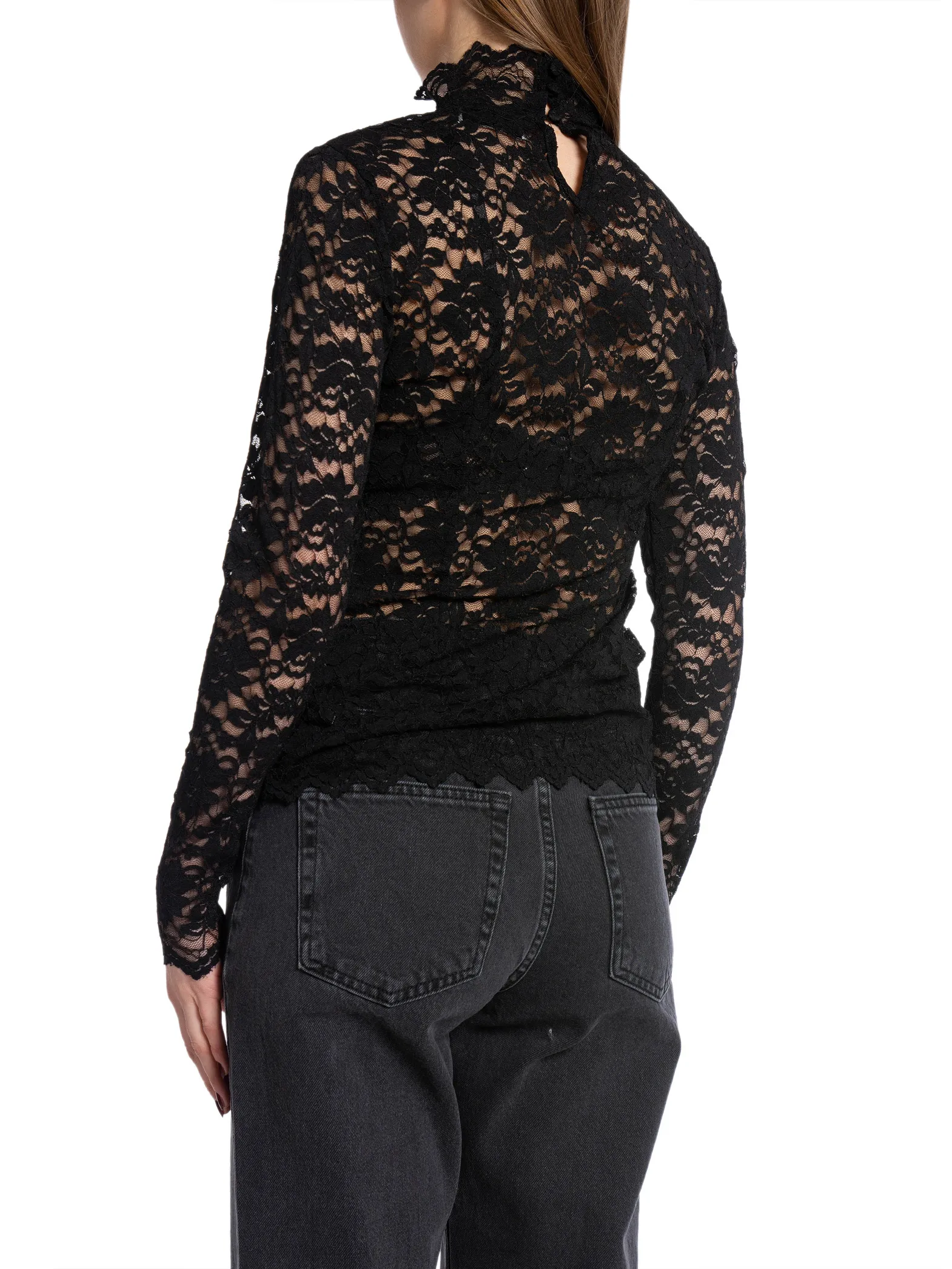 NEO NOIR TOP LIZA LACEFL BLACK