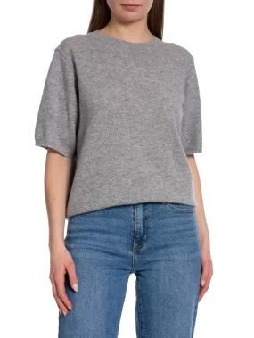 NEO NOIR TOP MISSY KNIT LIGHT GREY