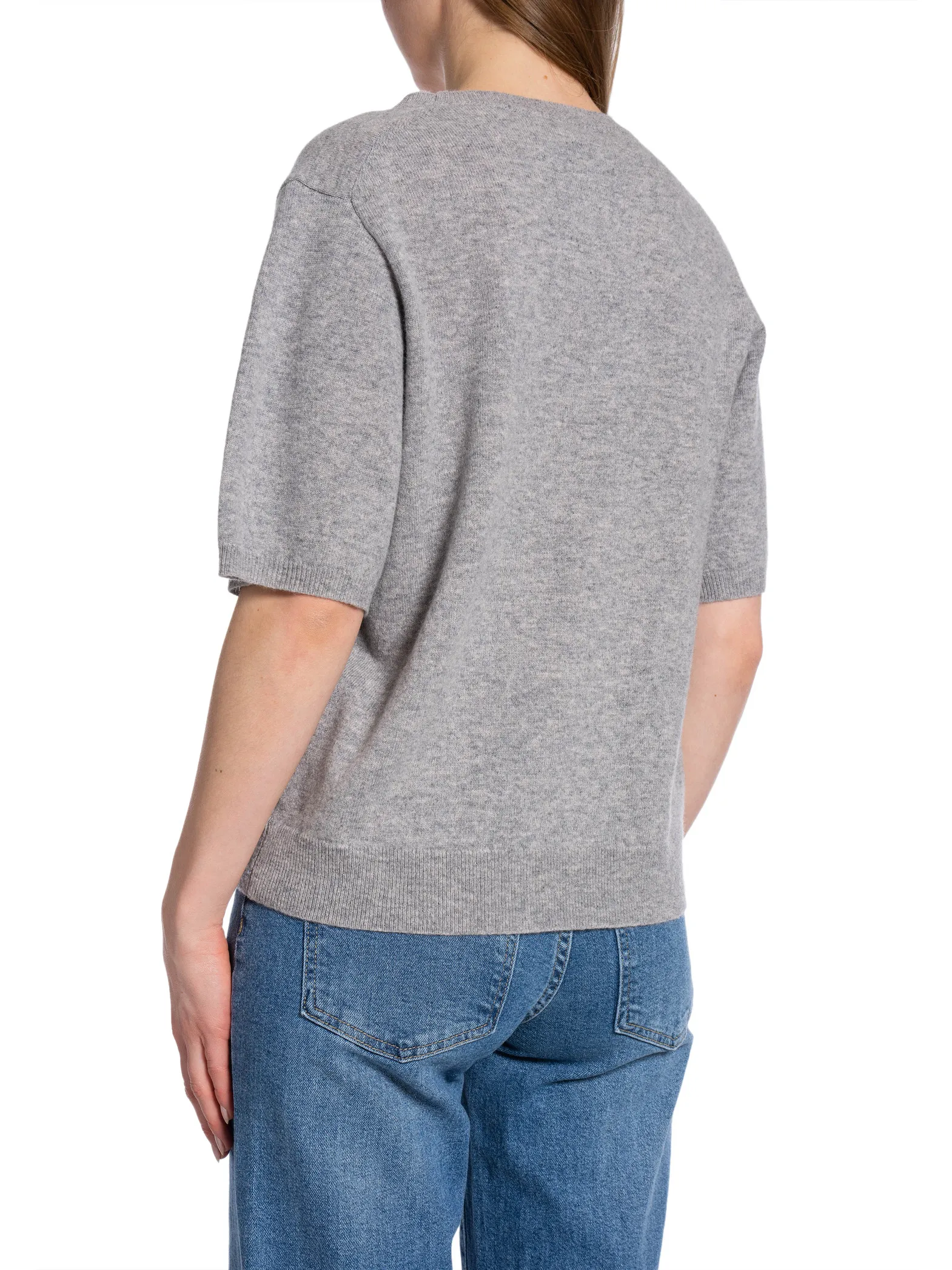 NEO NOIR TOP MISSY KNIT LIGHT GREY