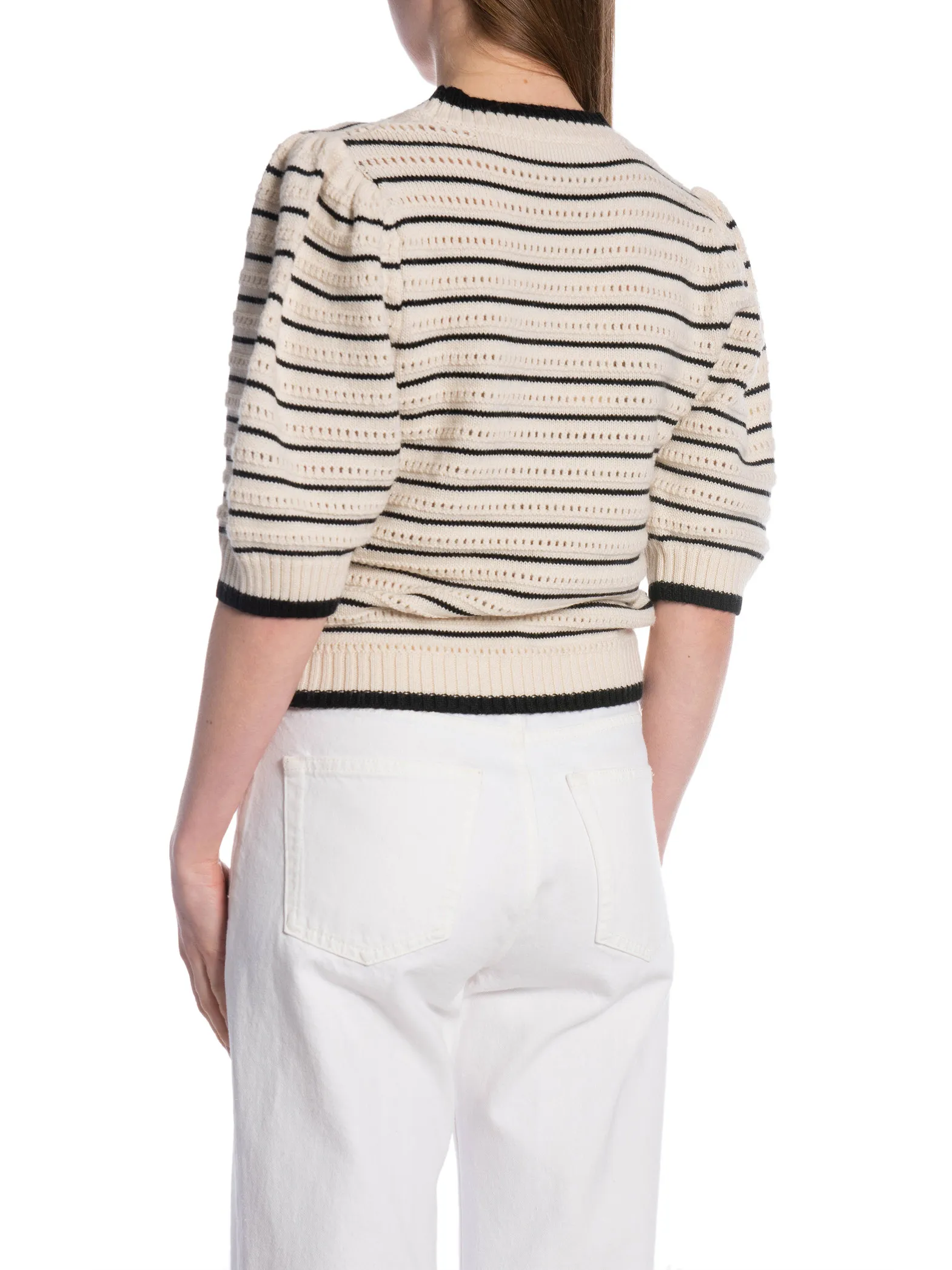 NEO NOIR TOP SIDRA STITCH KNIT IVORY